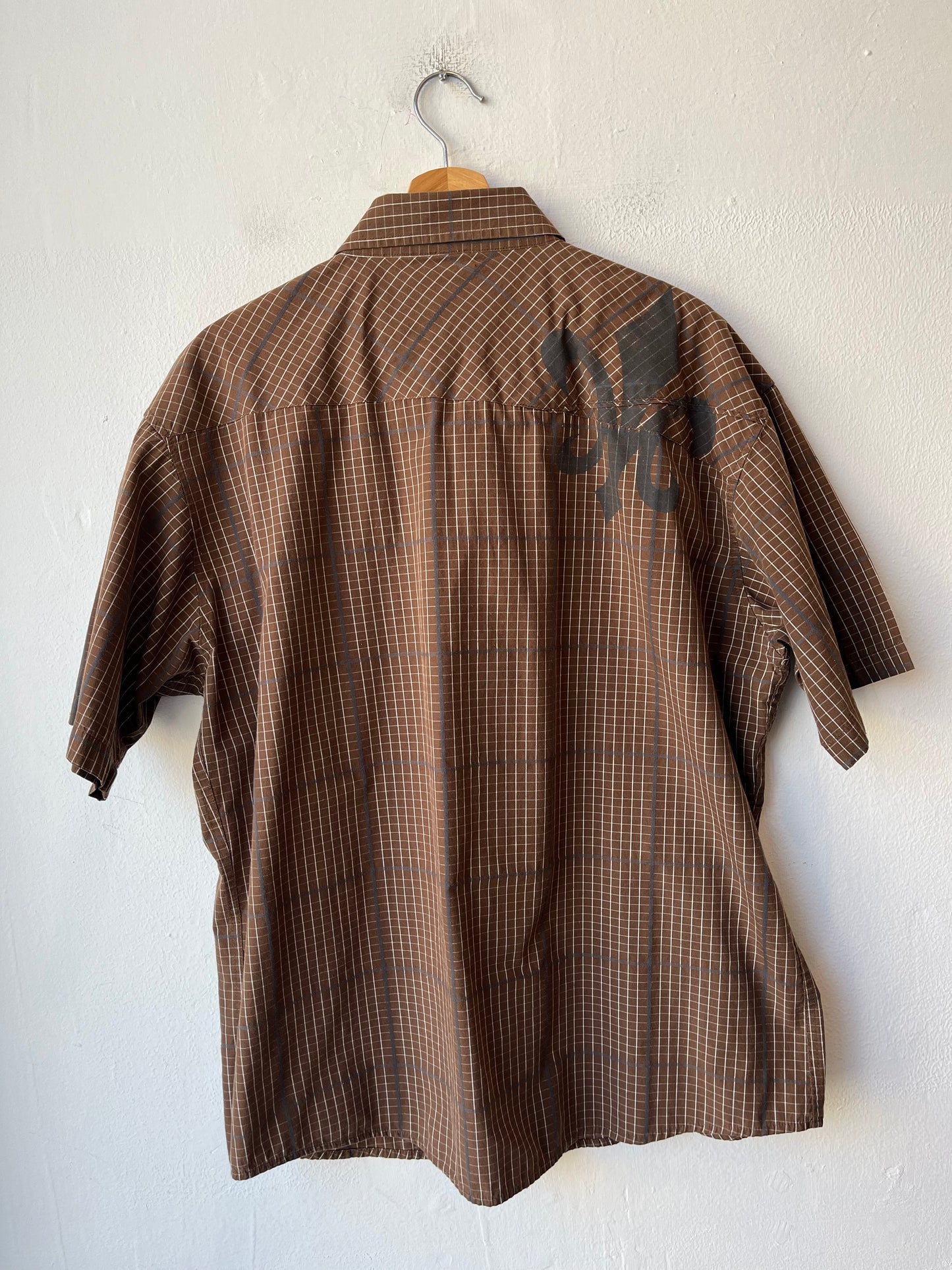 Y2K Brown Button Down Shirt