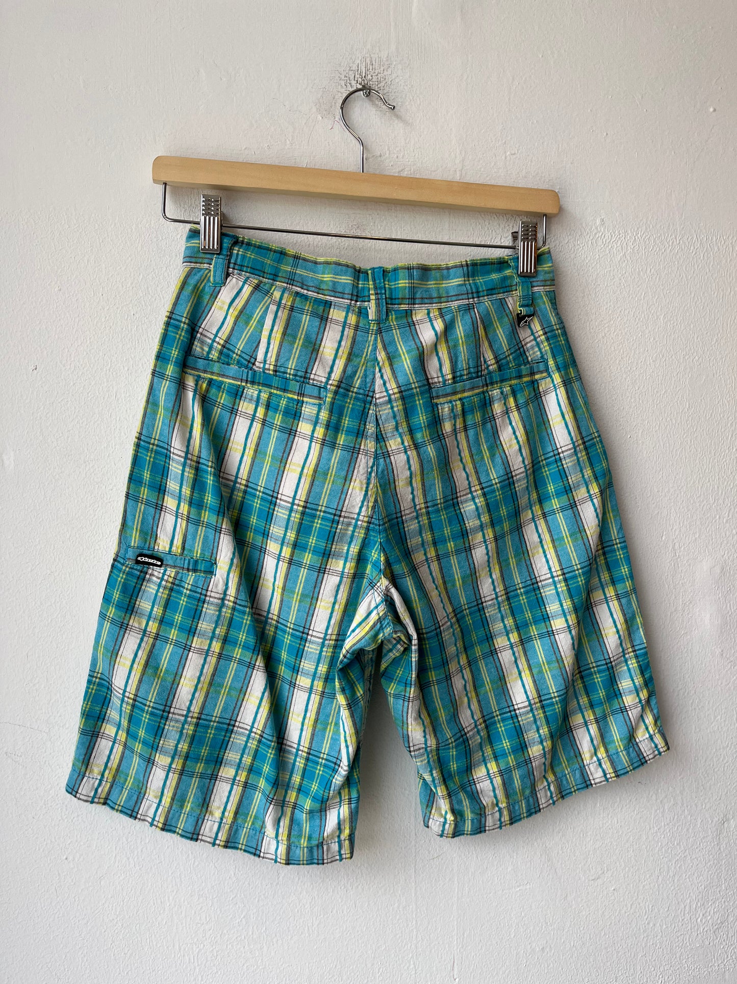 Y2K Plaid High Rise Plaid Shorts 26"