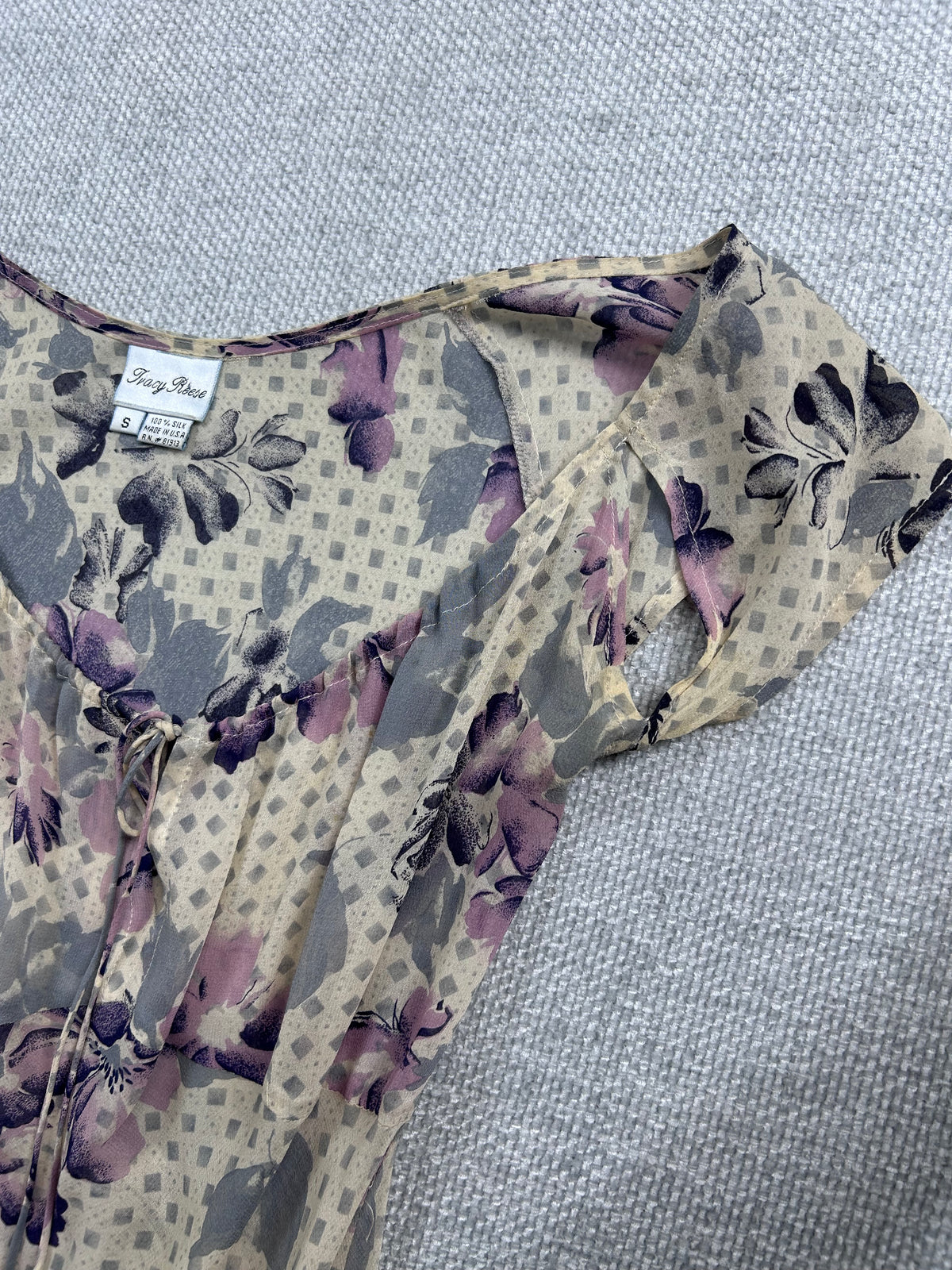 90's Silk Floral Maxi Dress