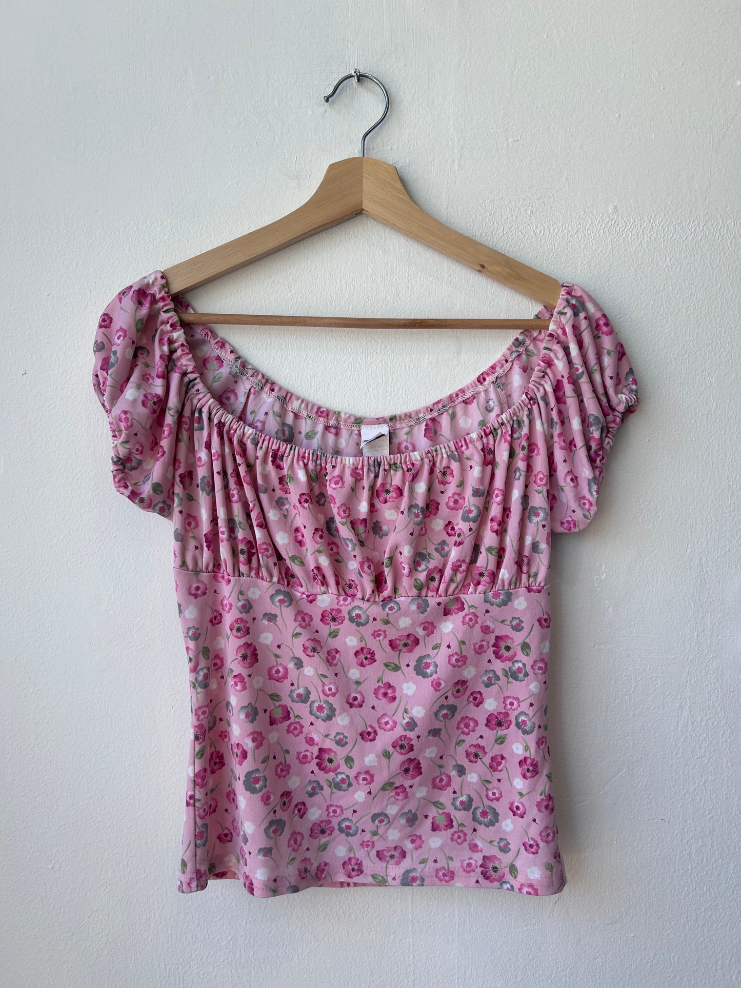 90's Pink Floral Top