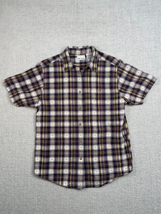 90's Heart Flannel Shirt