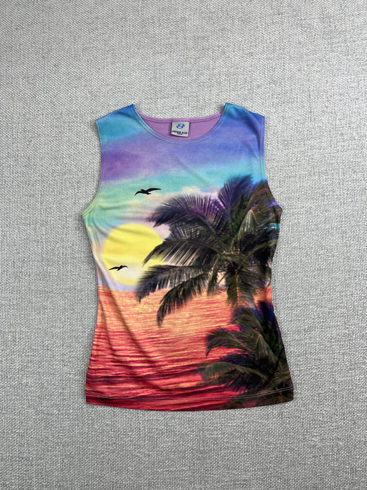 Y2K Anchor Blue Sunset Tank Top