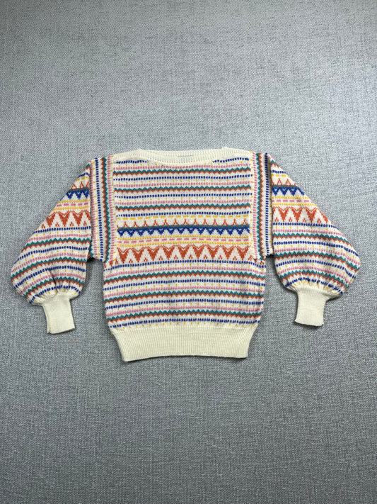 80's Striped Pattern Sweater
