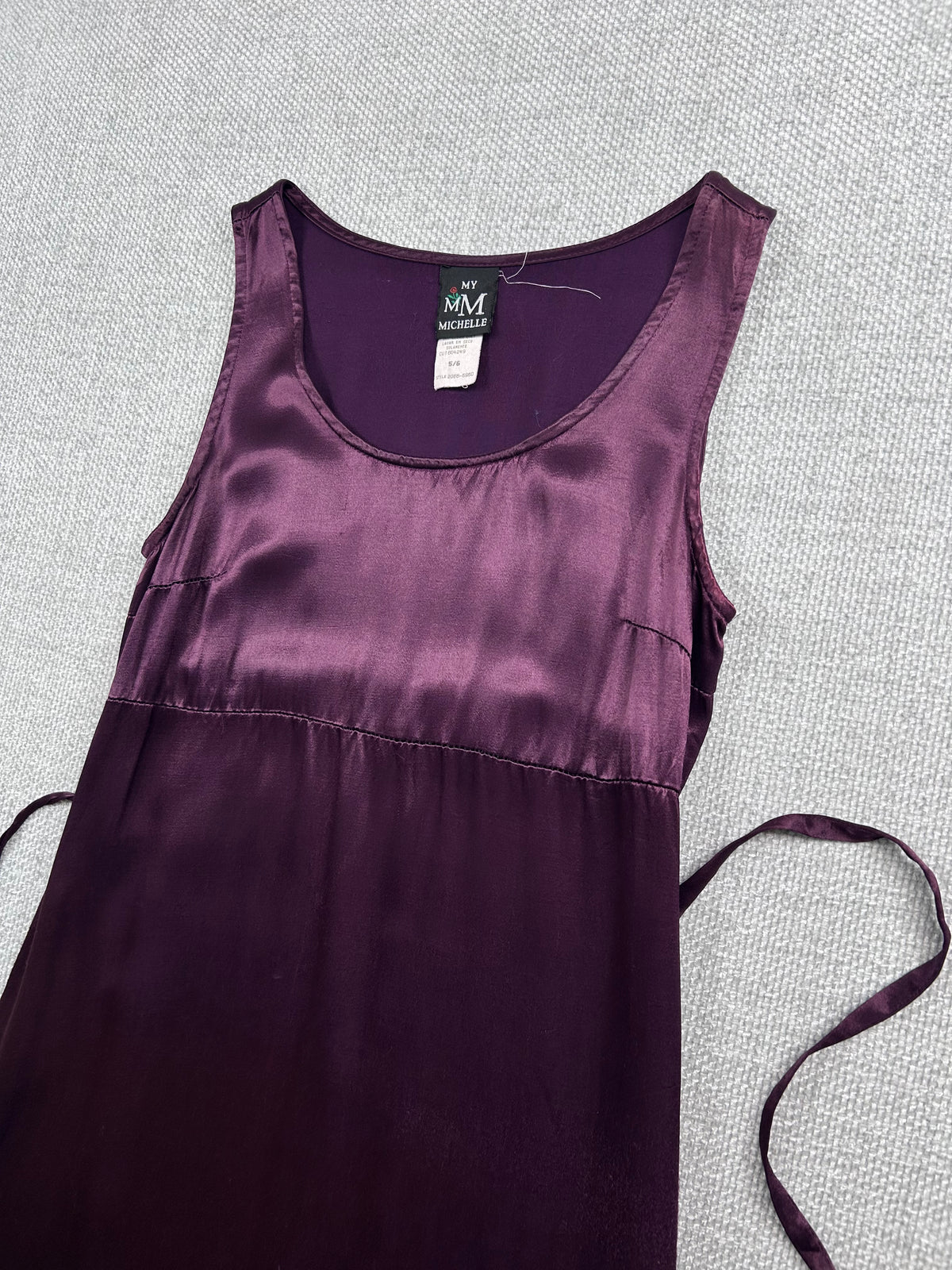 90's Plum Satin Maxi Dress