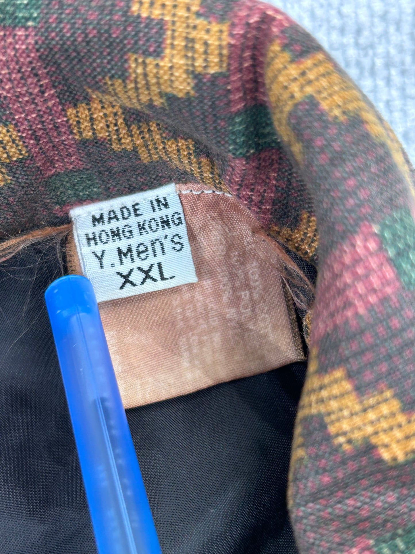 90's Patterned Tech Zip Up