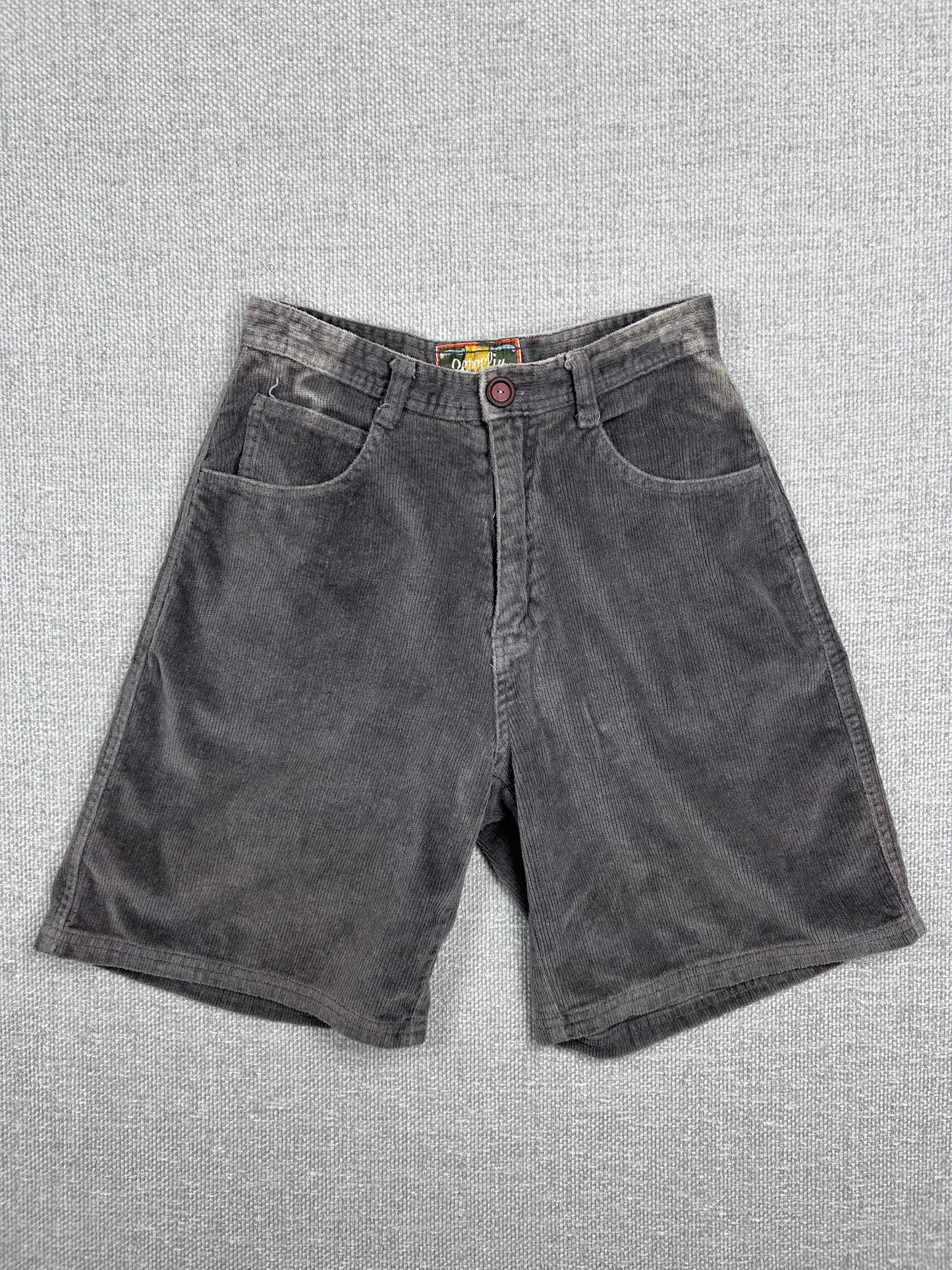 80's Gray Corduroy Surf Shorts 27"