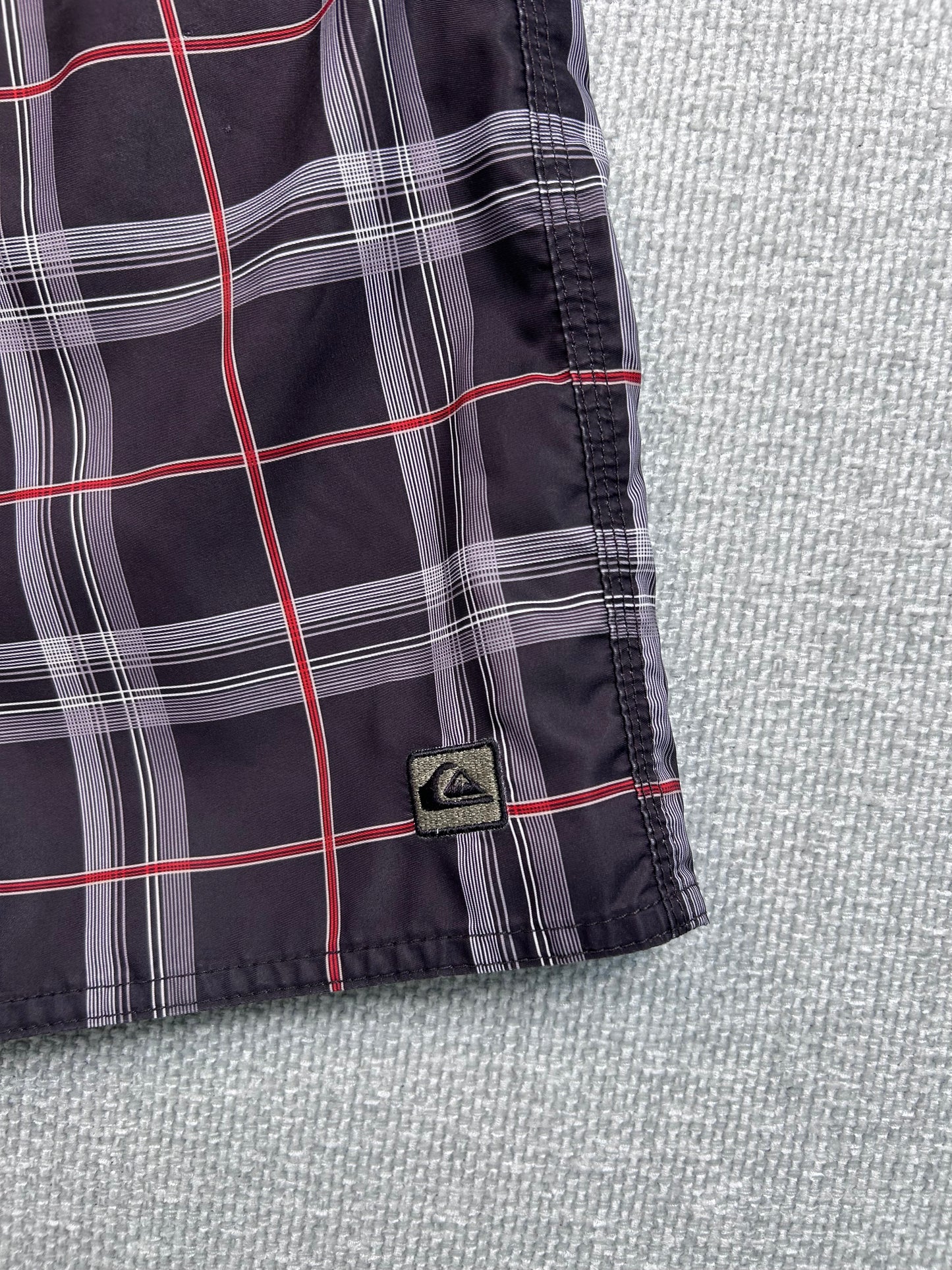 Y2K Quiksilver Plaid Swim Shorts 36”