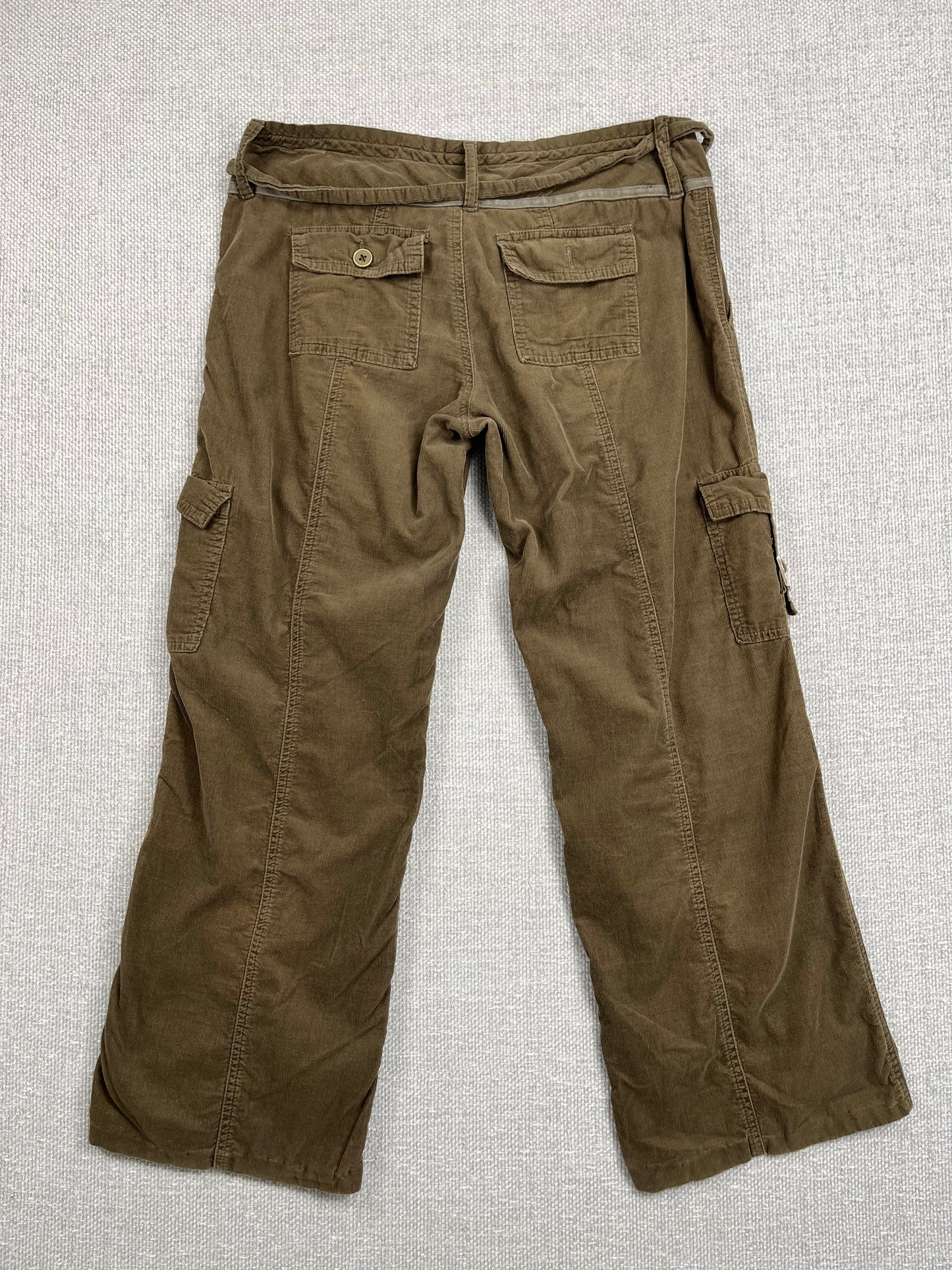 Y2K Olive Corduroy Pants 31"