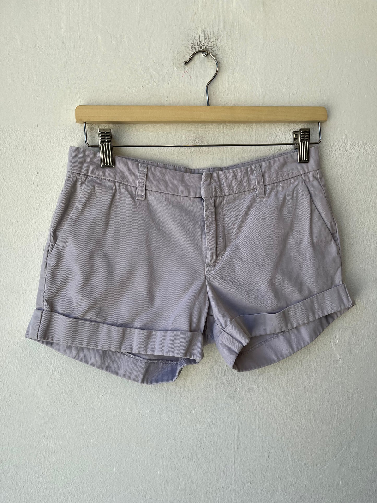 Y2K Gray Cotton Mini Shorts 28"