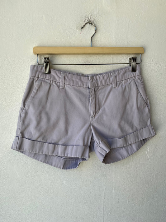 Y2K Gray Cotton Mini Shorts 28"