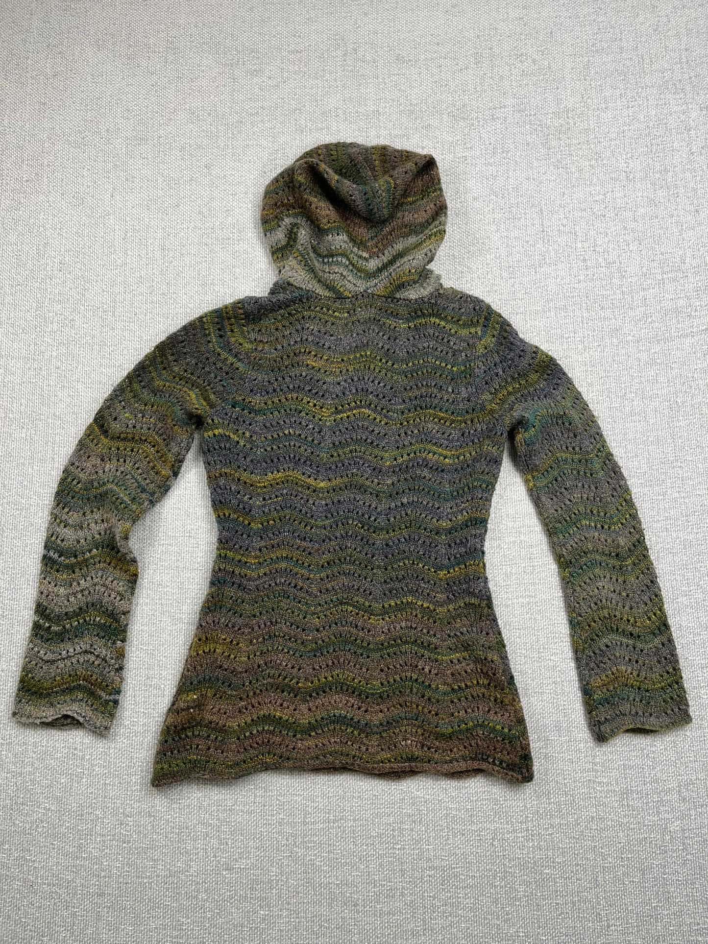 Y2K Hooded Knit Sweater