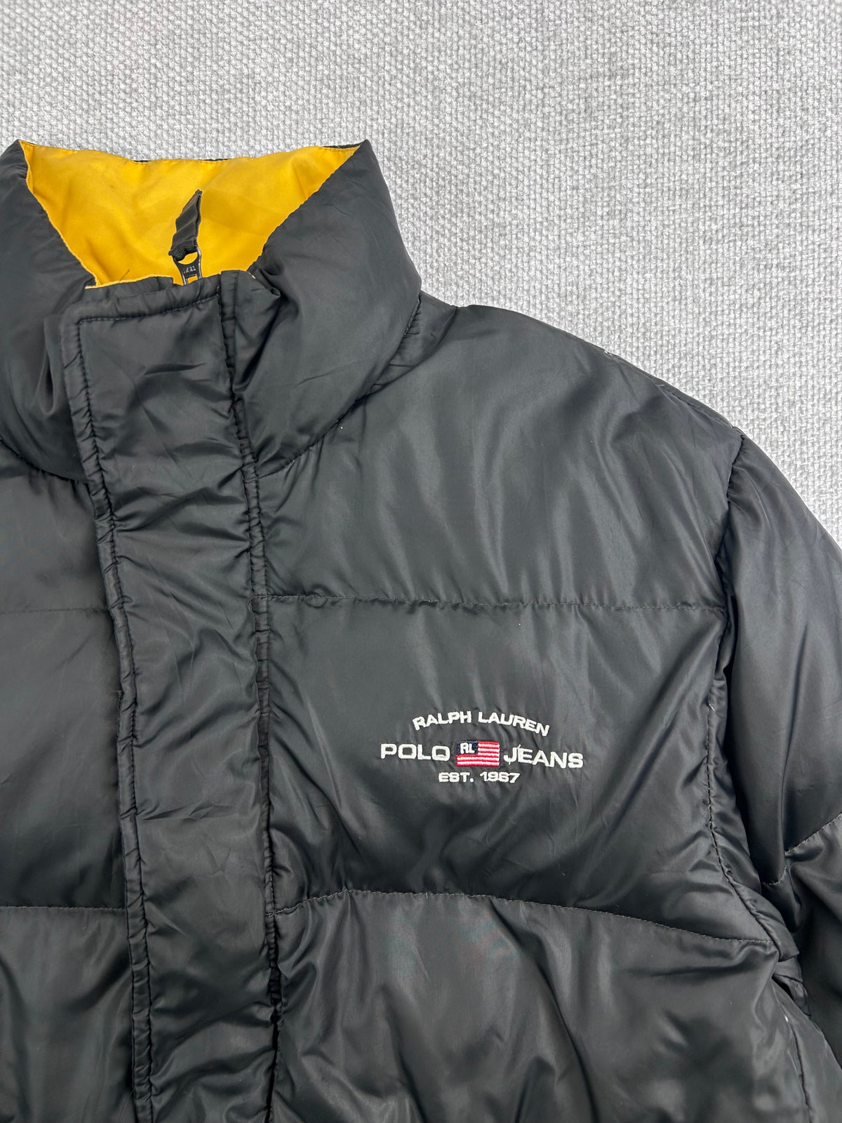 Y2K Polo Jeans Black Puffer Jacket