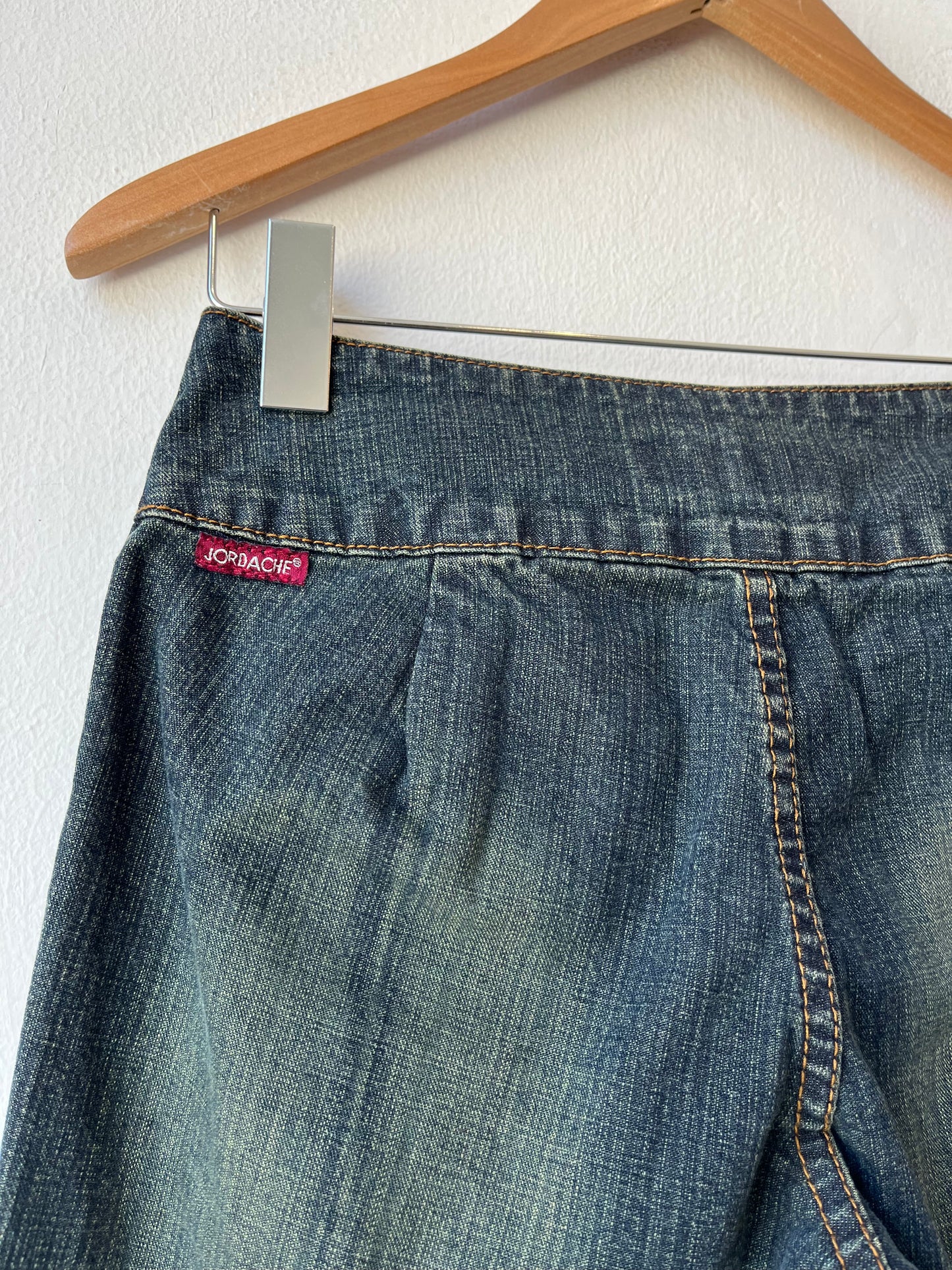 Y2K Low Rise Belted Flare Jeans 28"