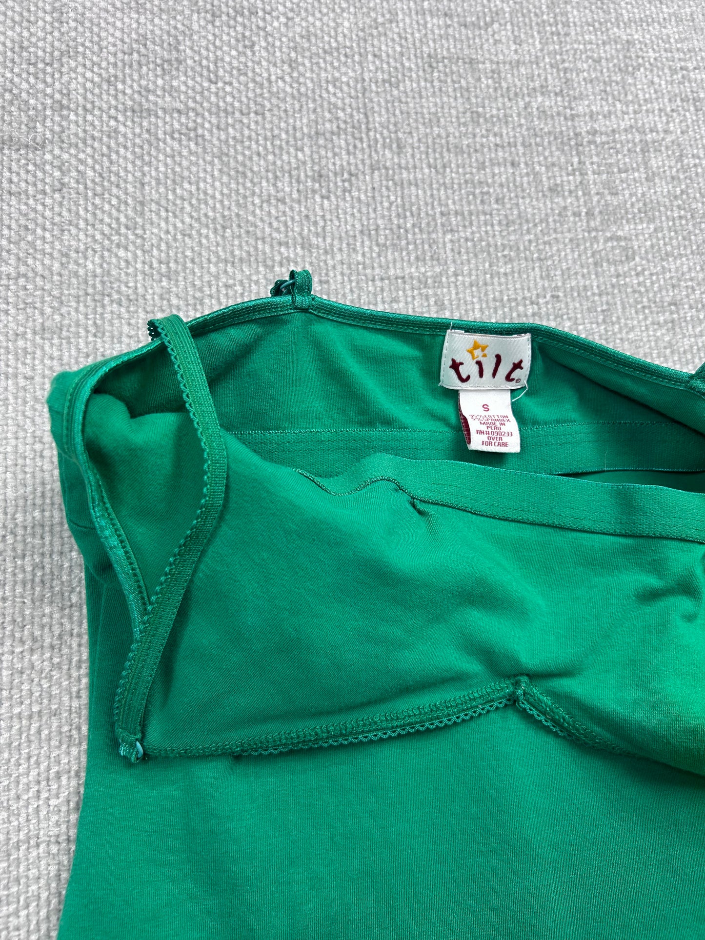 Y2K Green Cotton Camisole