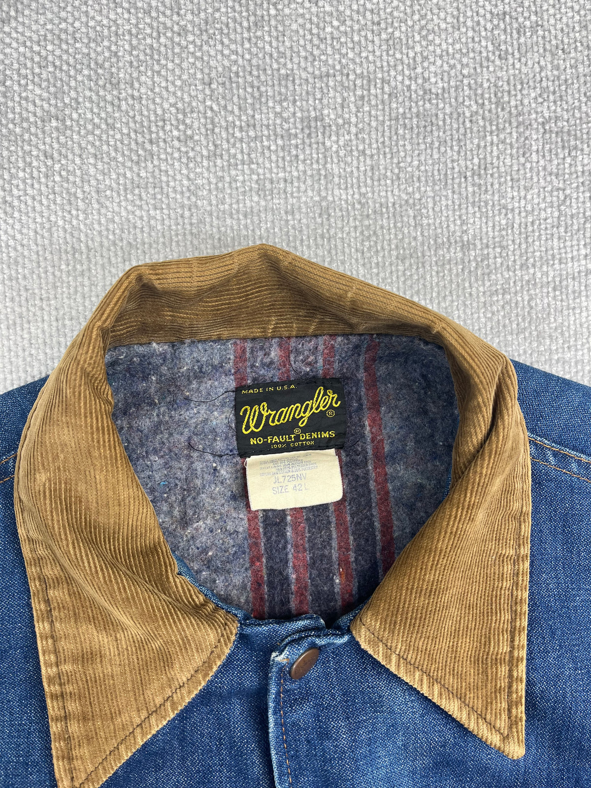 70's Blanket Lined Wrangler Denim Coat