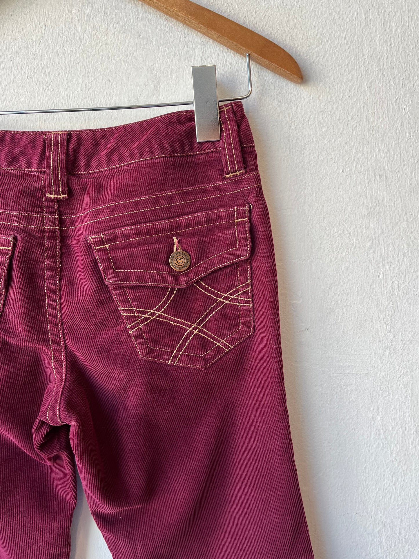 Y2K Low Rise Corduroy Flare Pants 27"