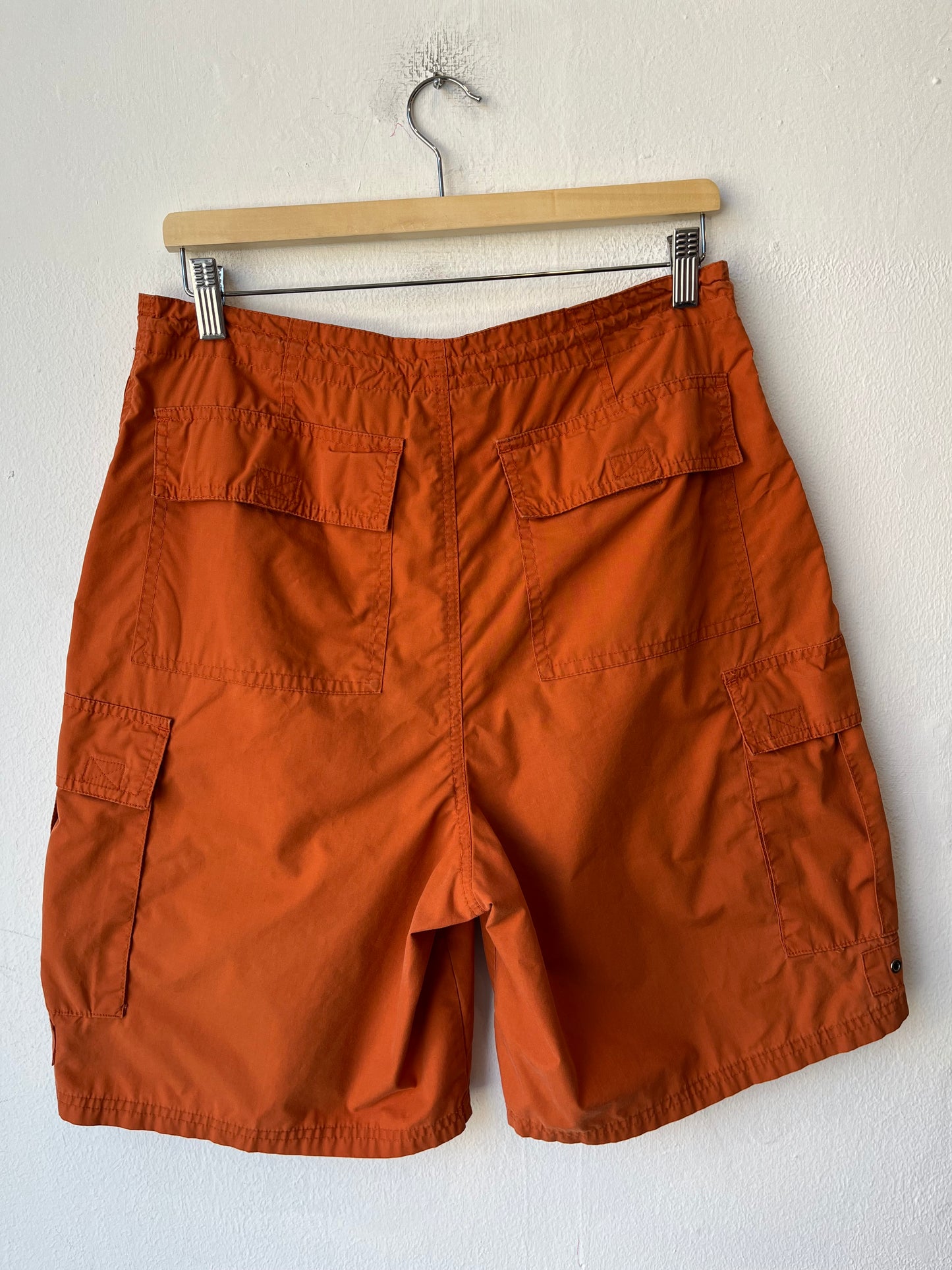 Y2K Orange Cargo Shorts 26-32”