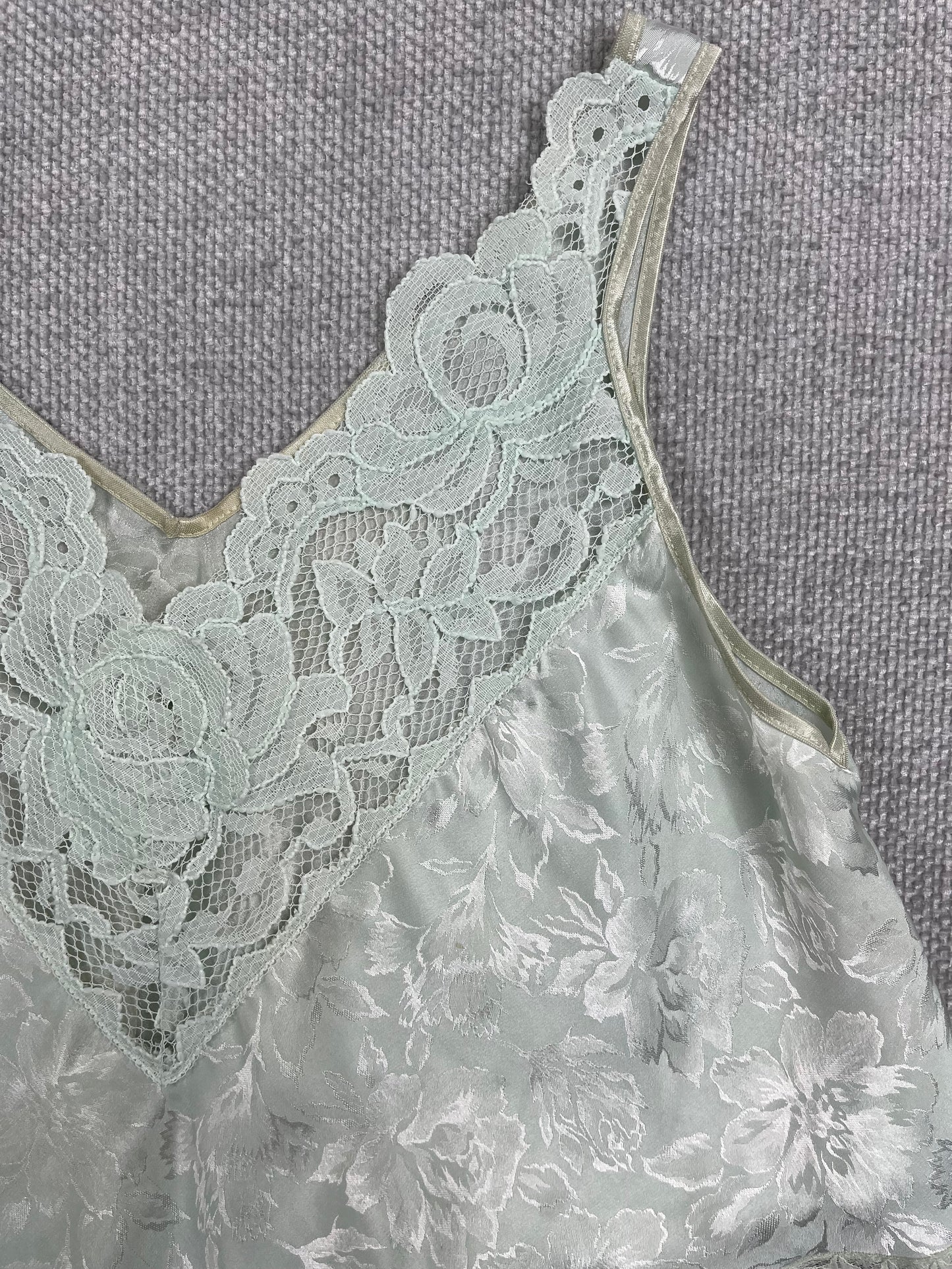 90's Blue Lace Lingerie Top