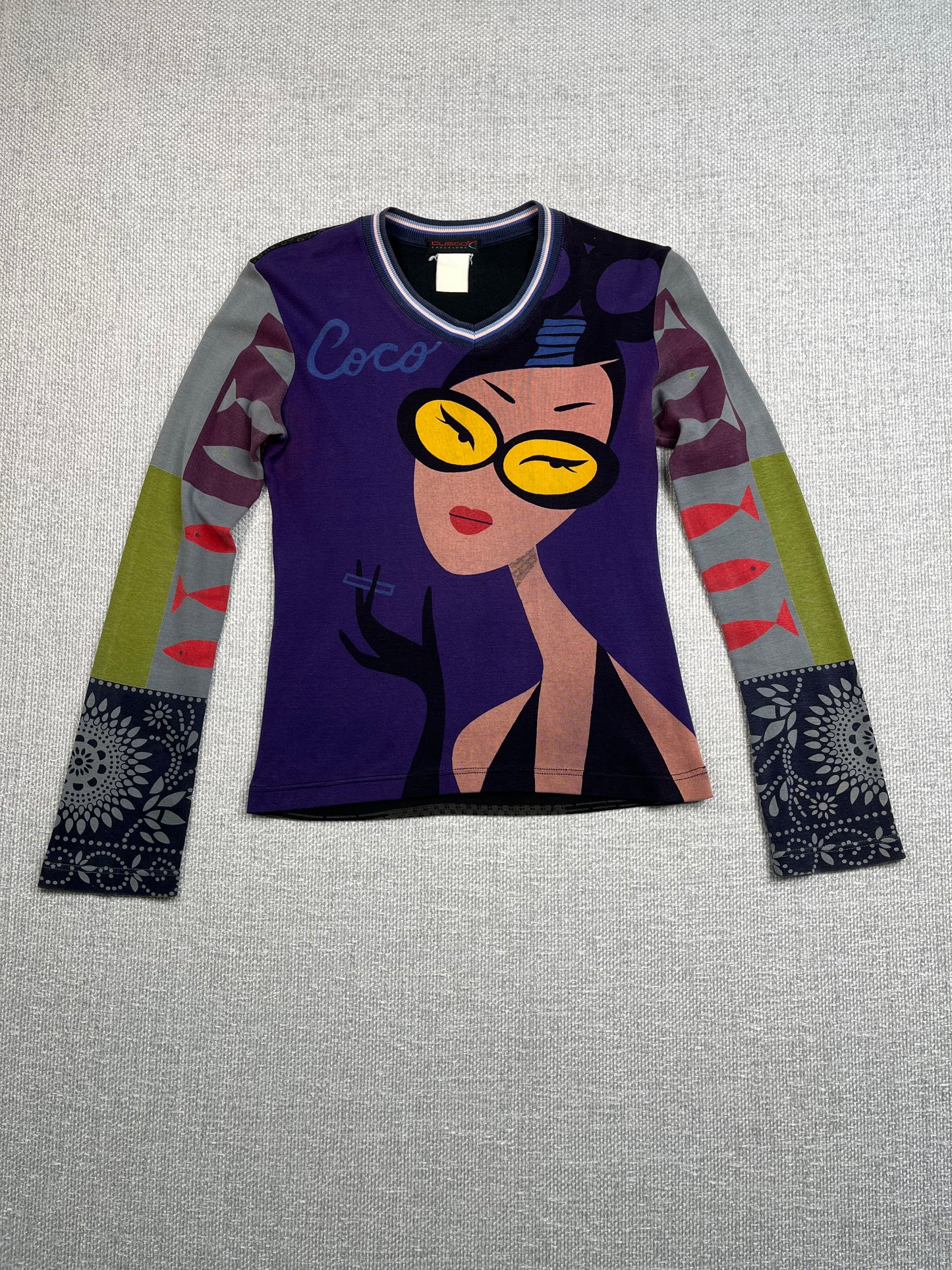 Y2K Custo Barcelona Long Sleeve Top