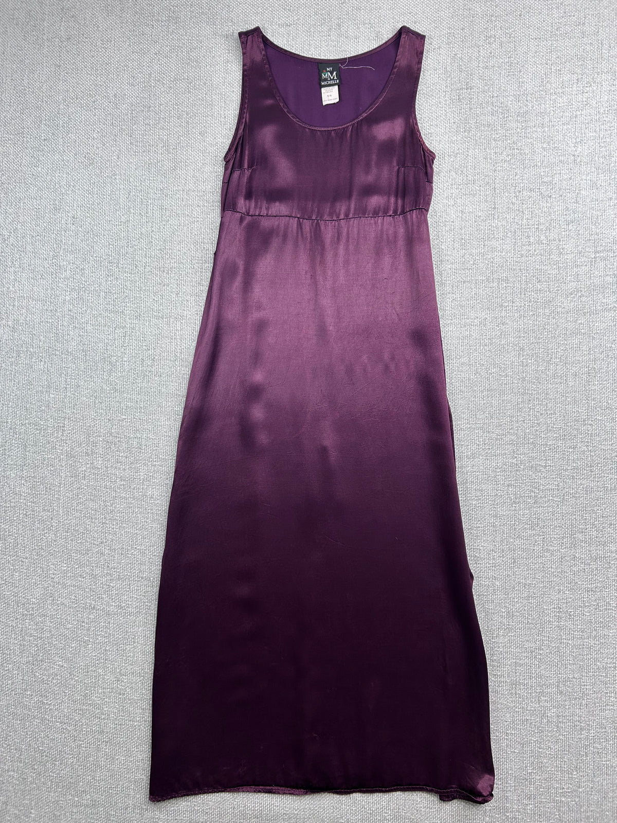 90's Plum Satin Maxi Dress
