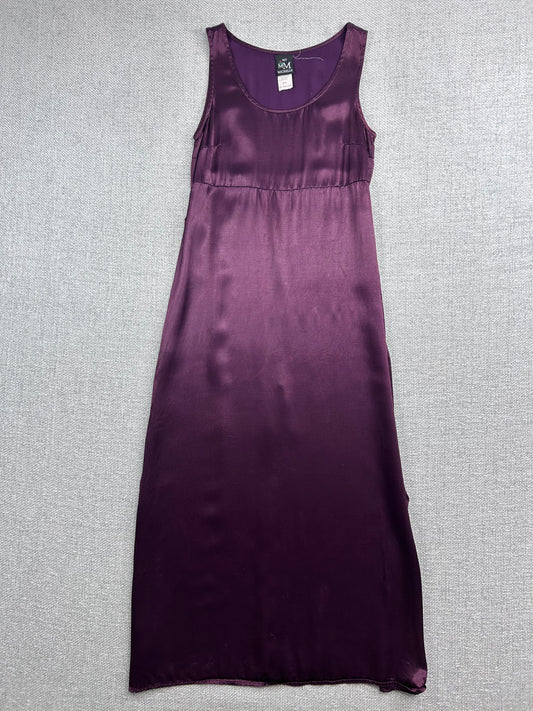 90's Plum Satin Maxi Dress