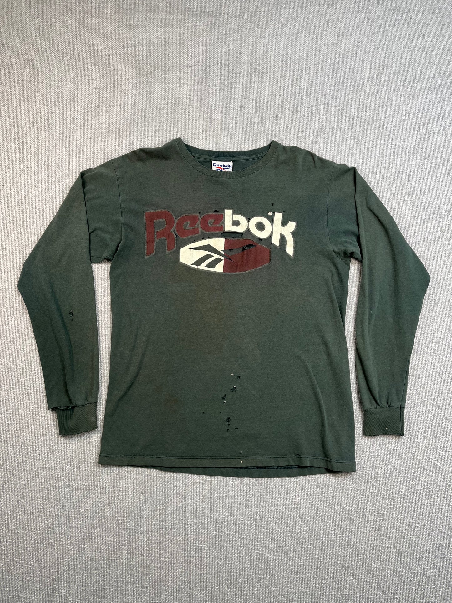 90's Reebok Distressed Long Sleeve