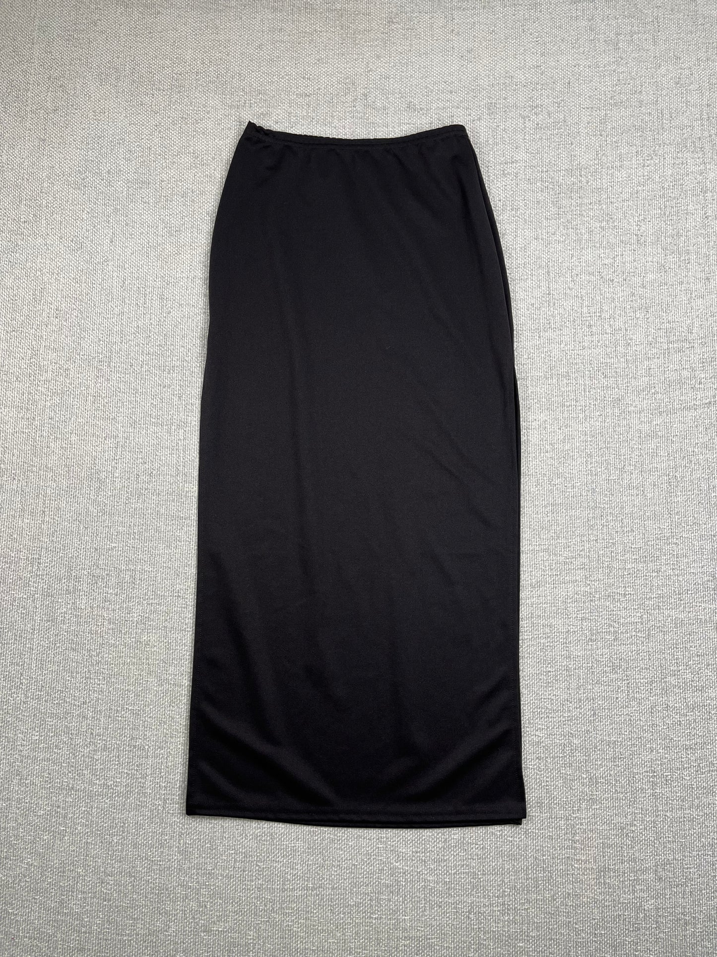 90's Black Slit Maxi Skirt 24-29"