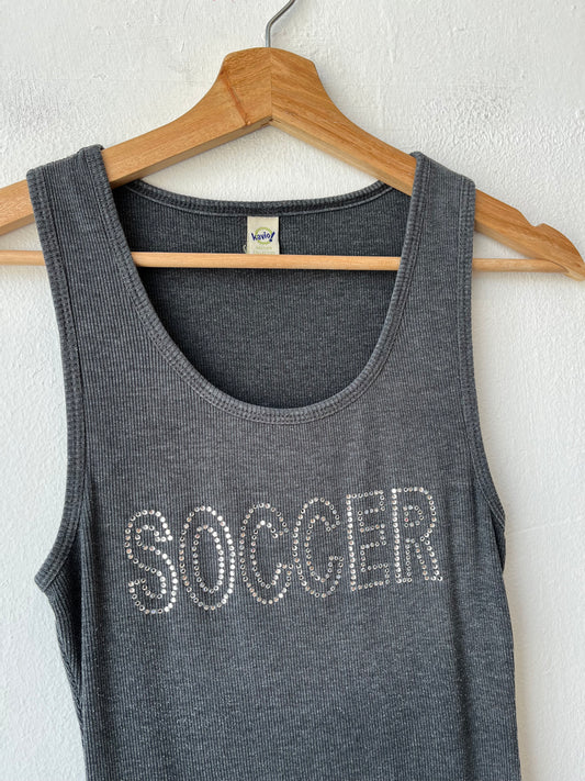 Y2K Soccer Rhinestone Tank Top
