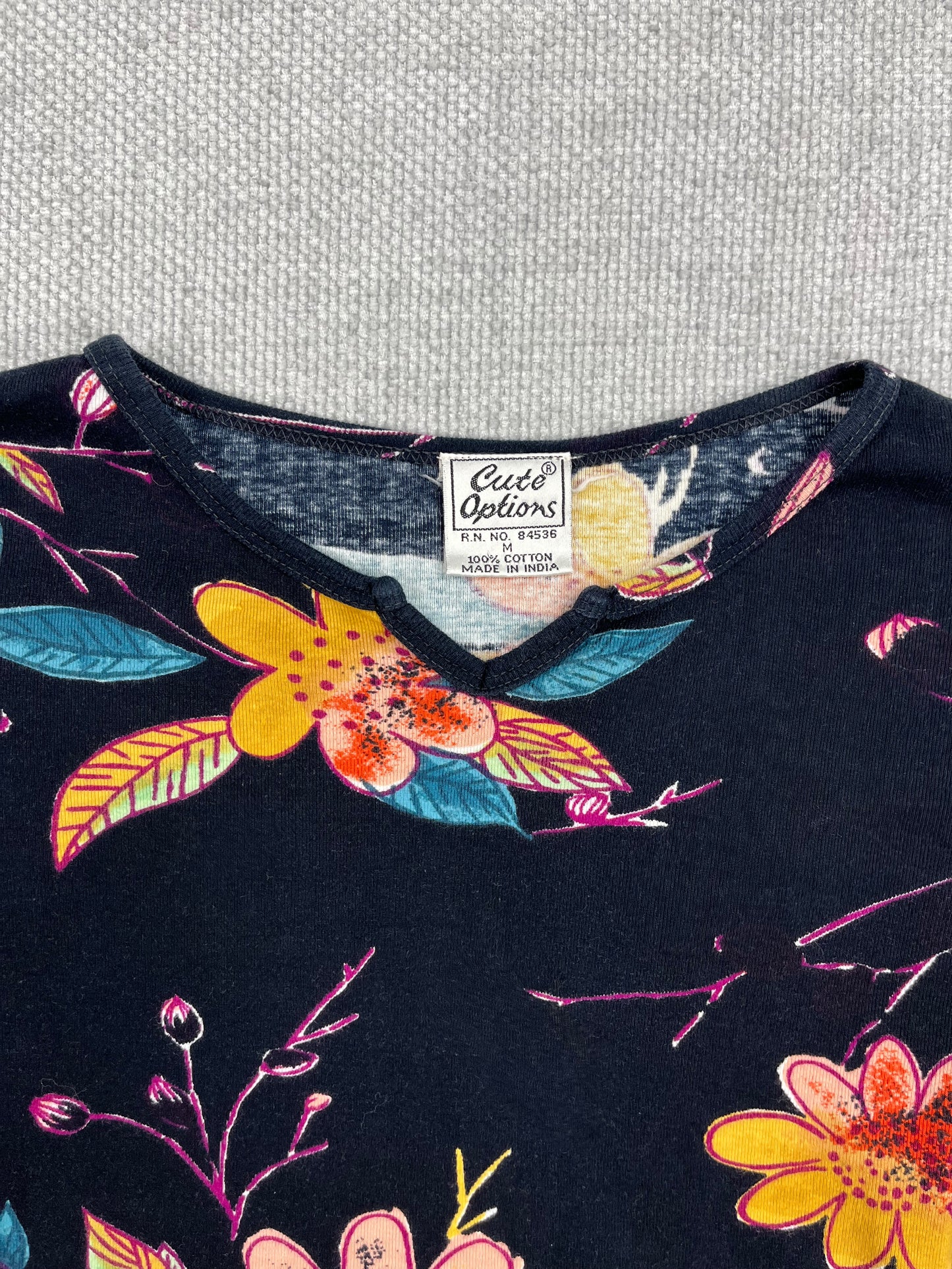 80's Floral Long Sleeve Shirt