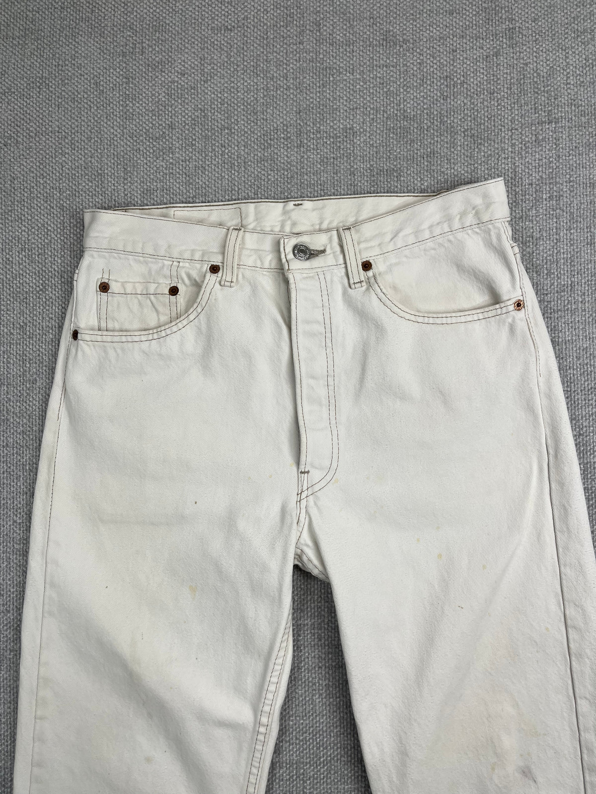 90’s Levi's 501 White Jeans 29"