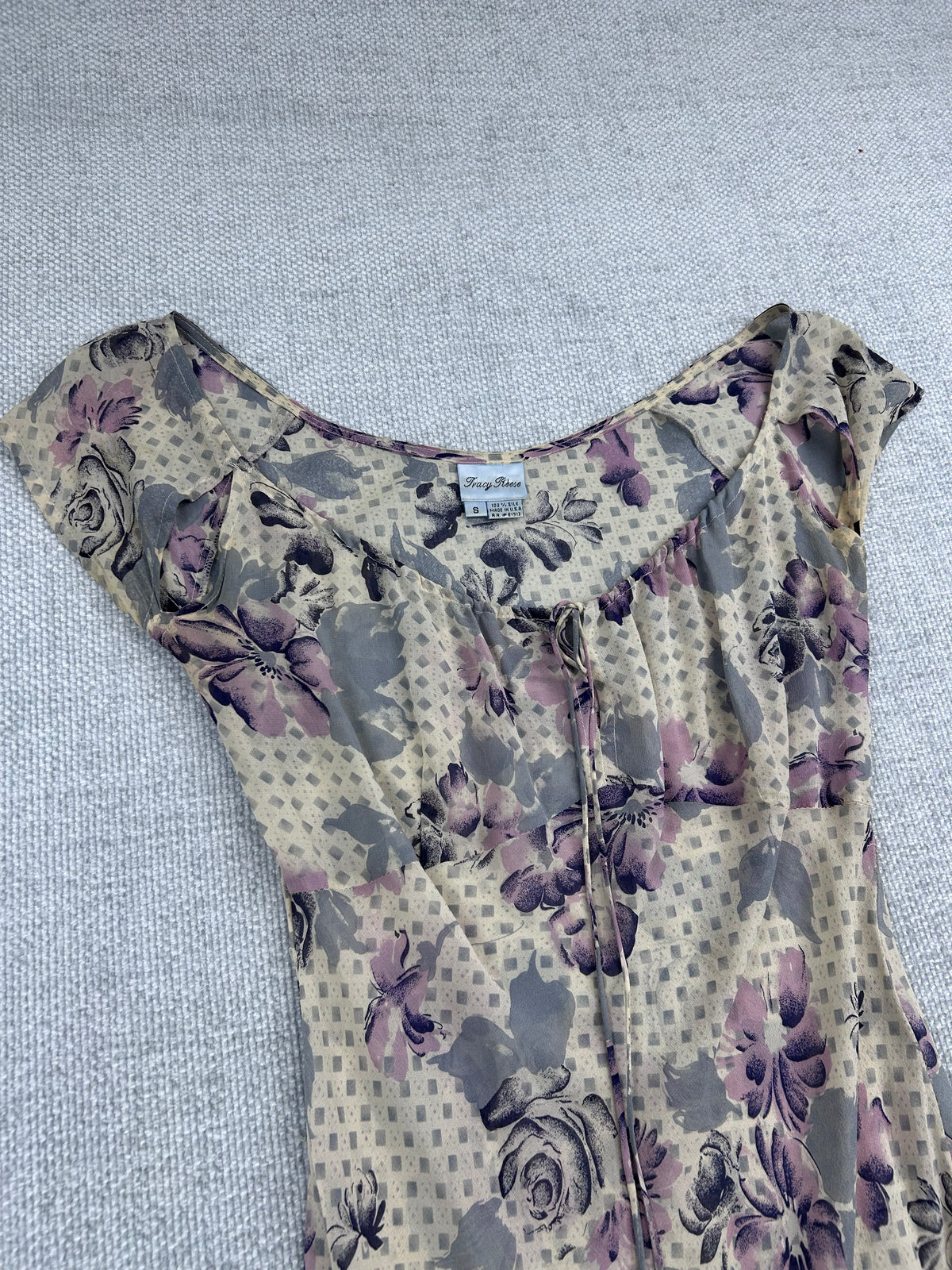 90's Silk Floral Maxi Dress