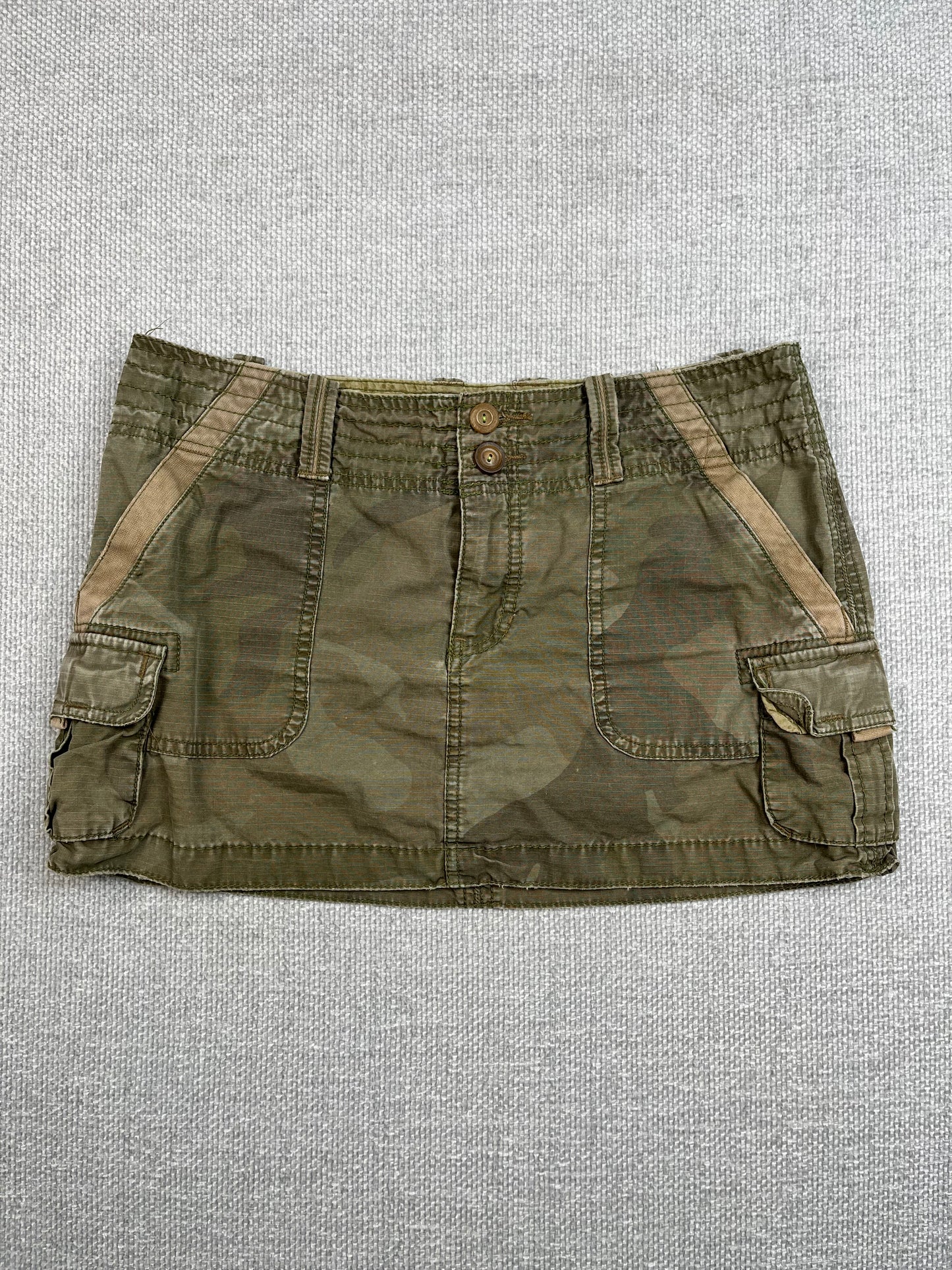 Y2K Camo Mini Skirt 31"