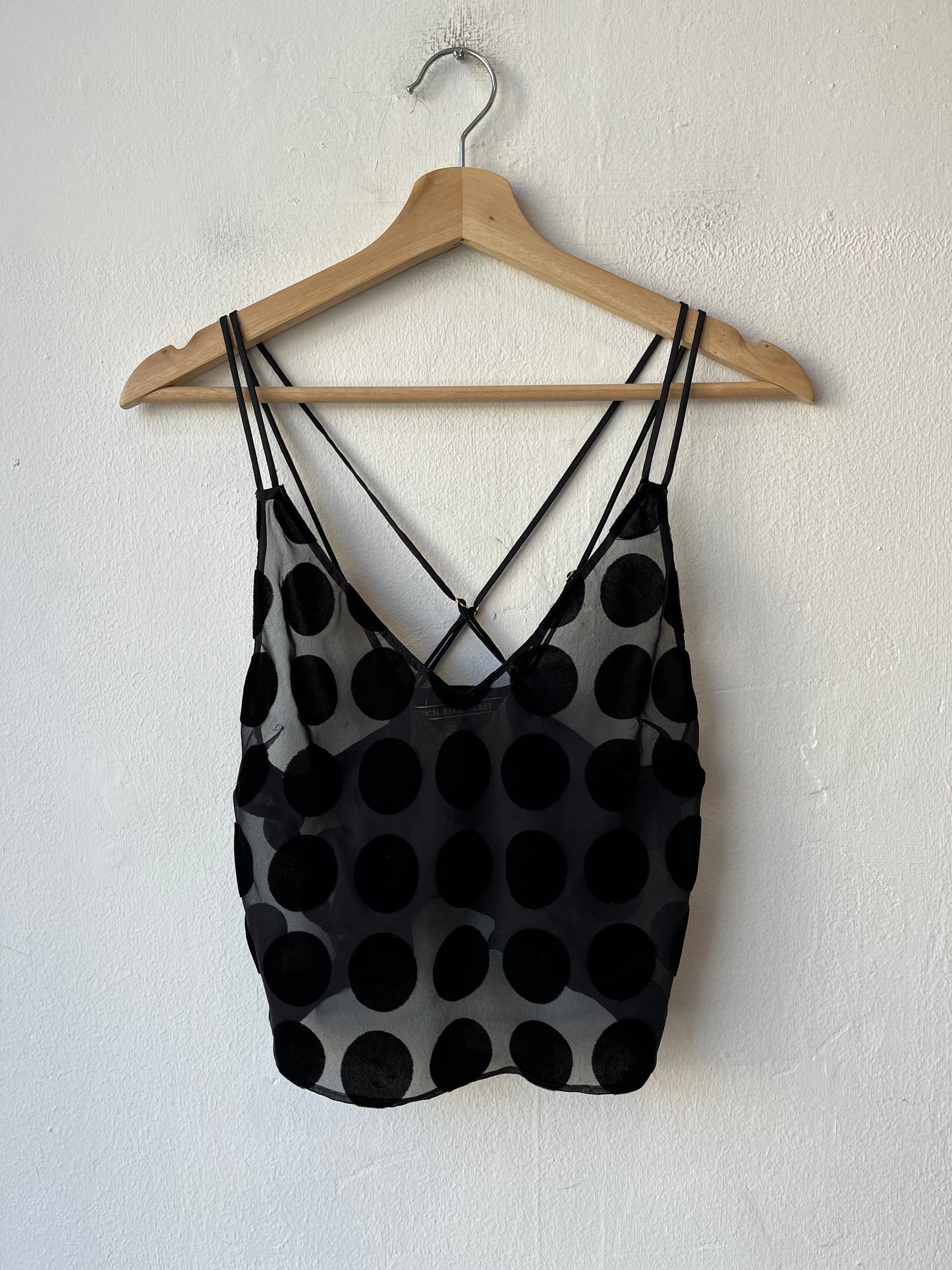 Y2K Mesh Polka Dot Top