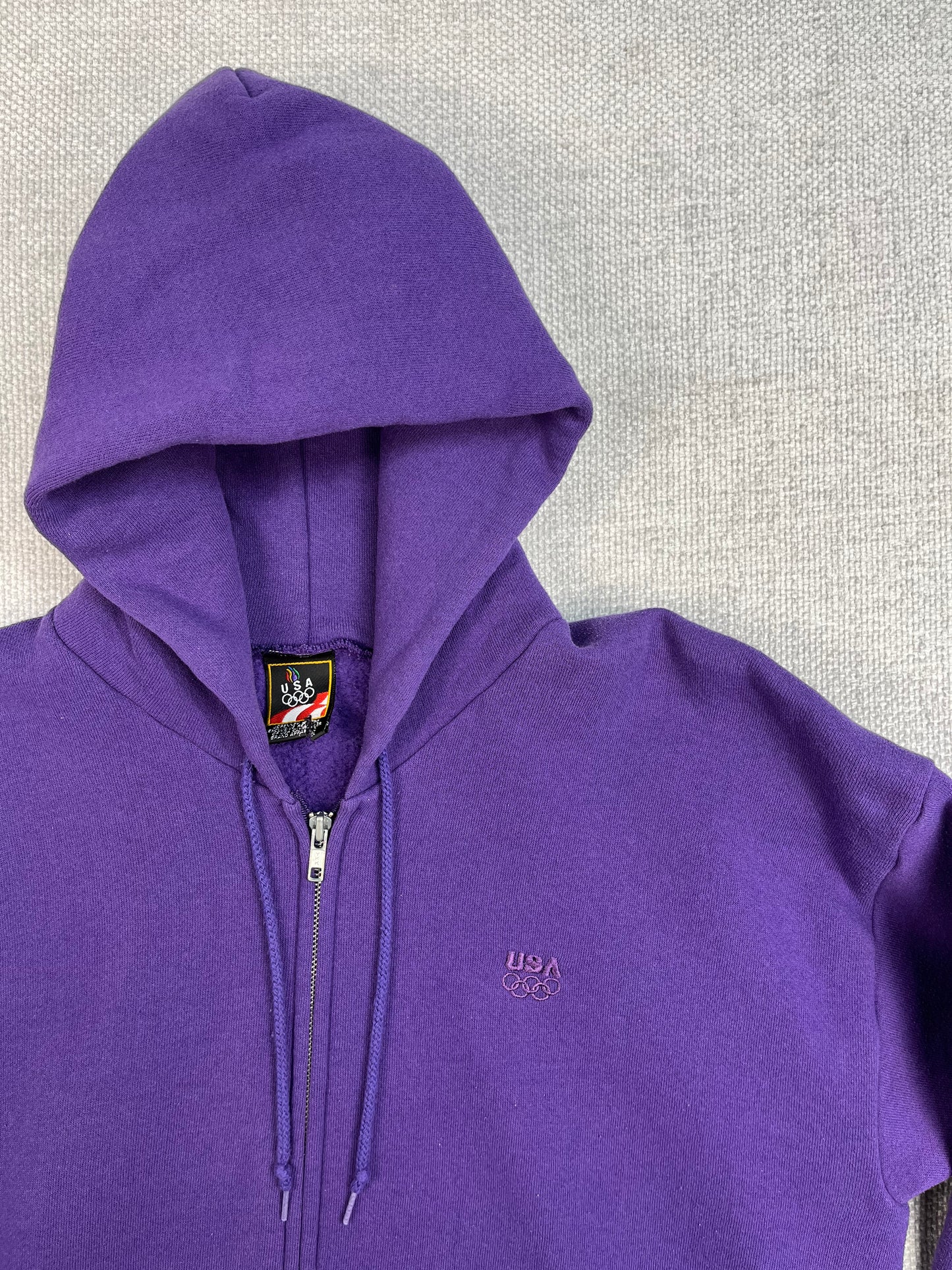 90's Purple Olympics Zip Up