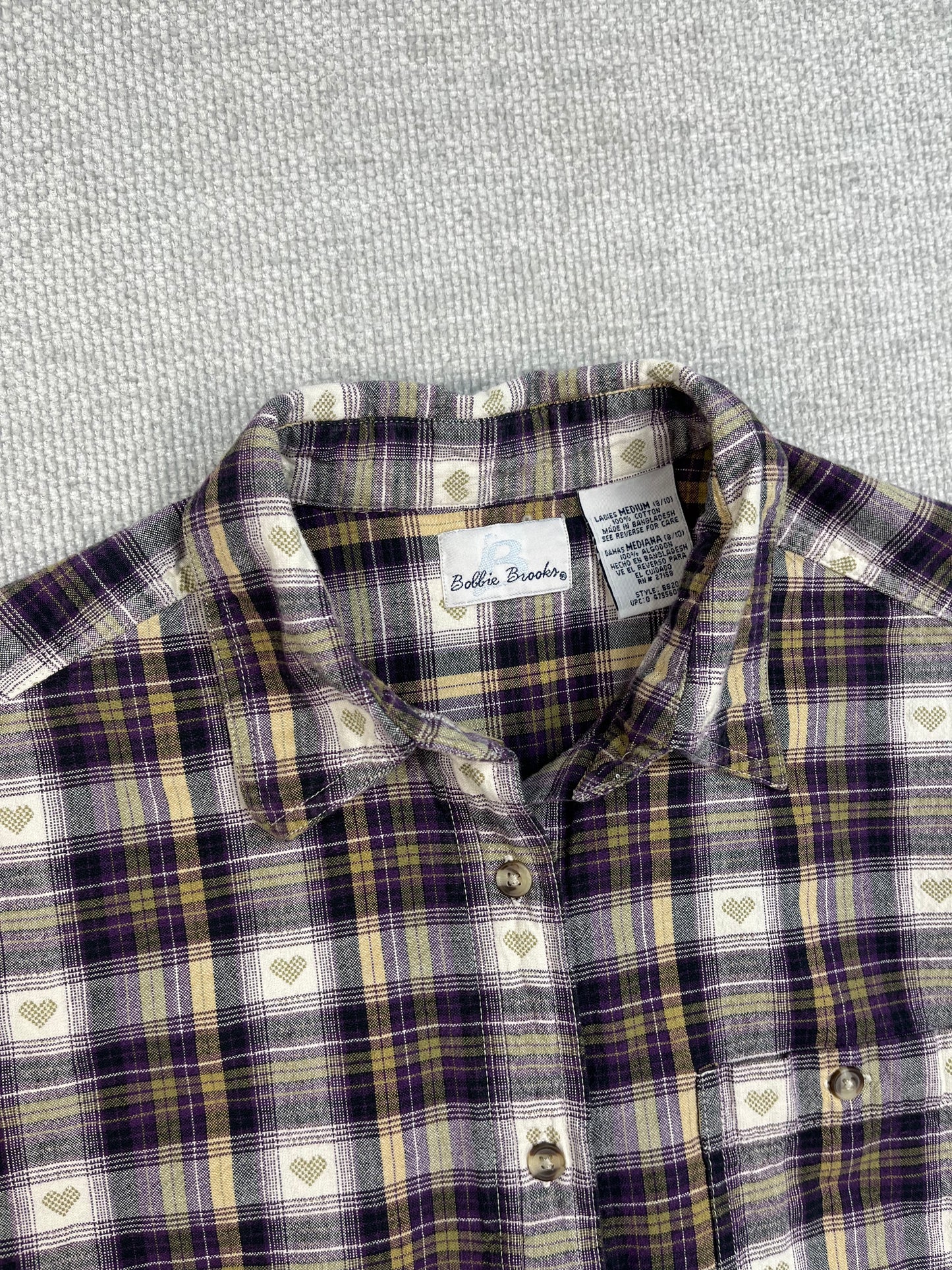90's Heart Flannel Shirt