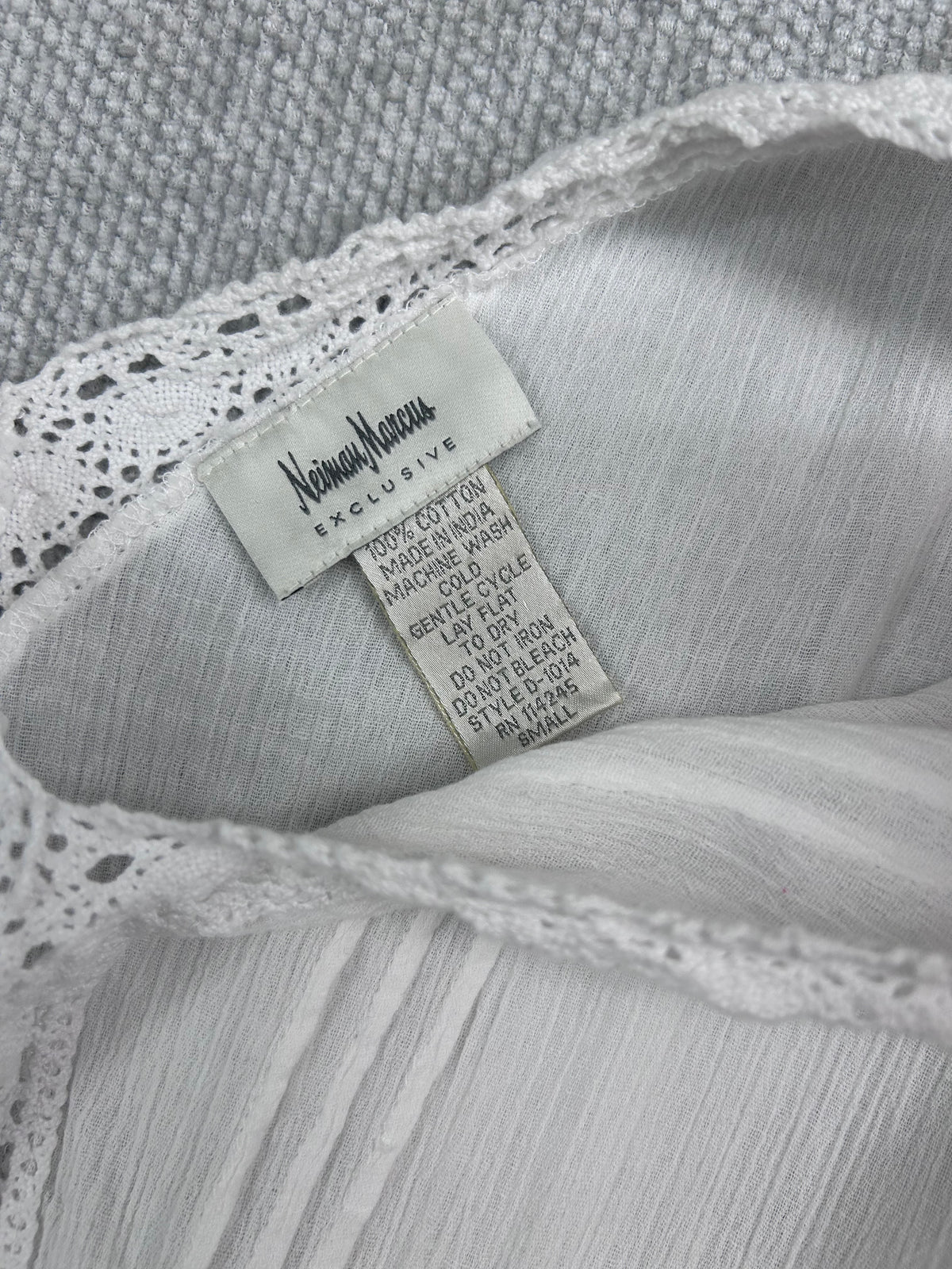 90's White Cotton Midi Dress