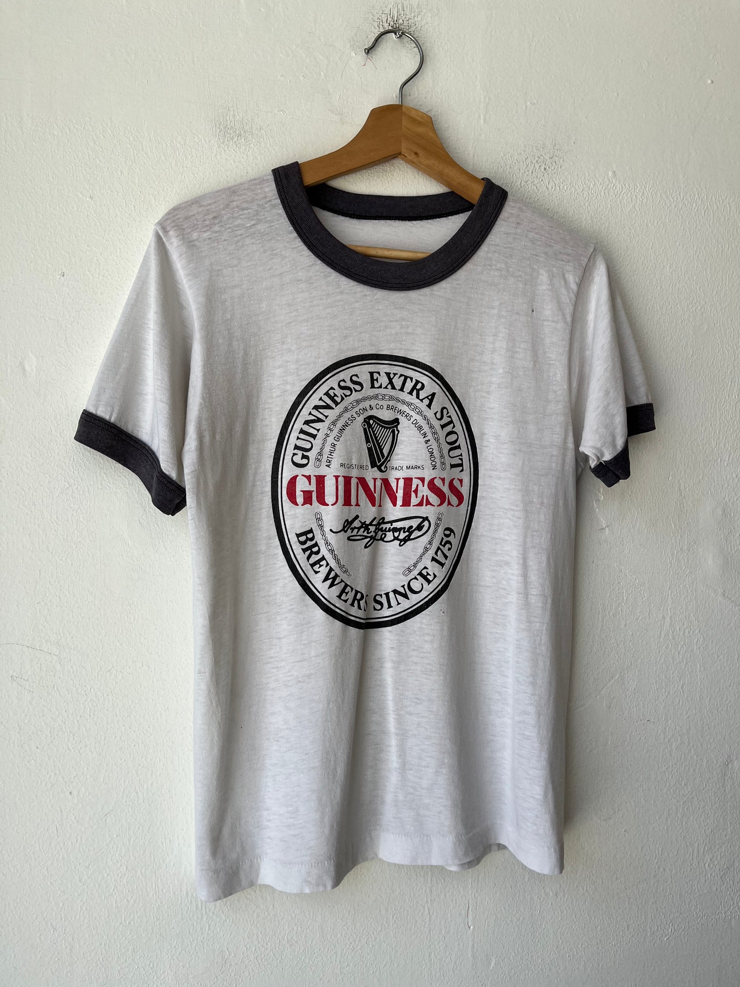 90's Guiness Ringer Shirt