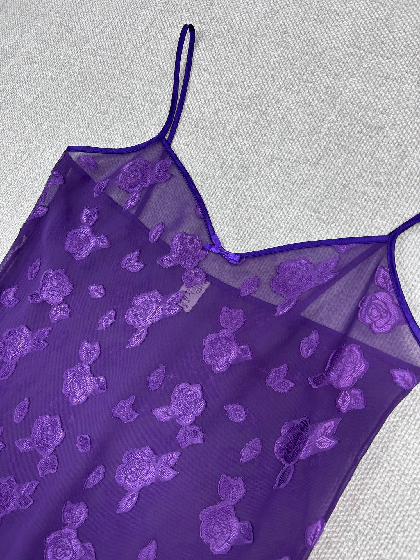 90's Sheer Purple Slip Dress