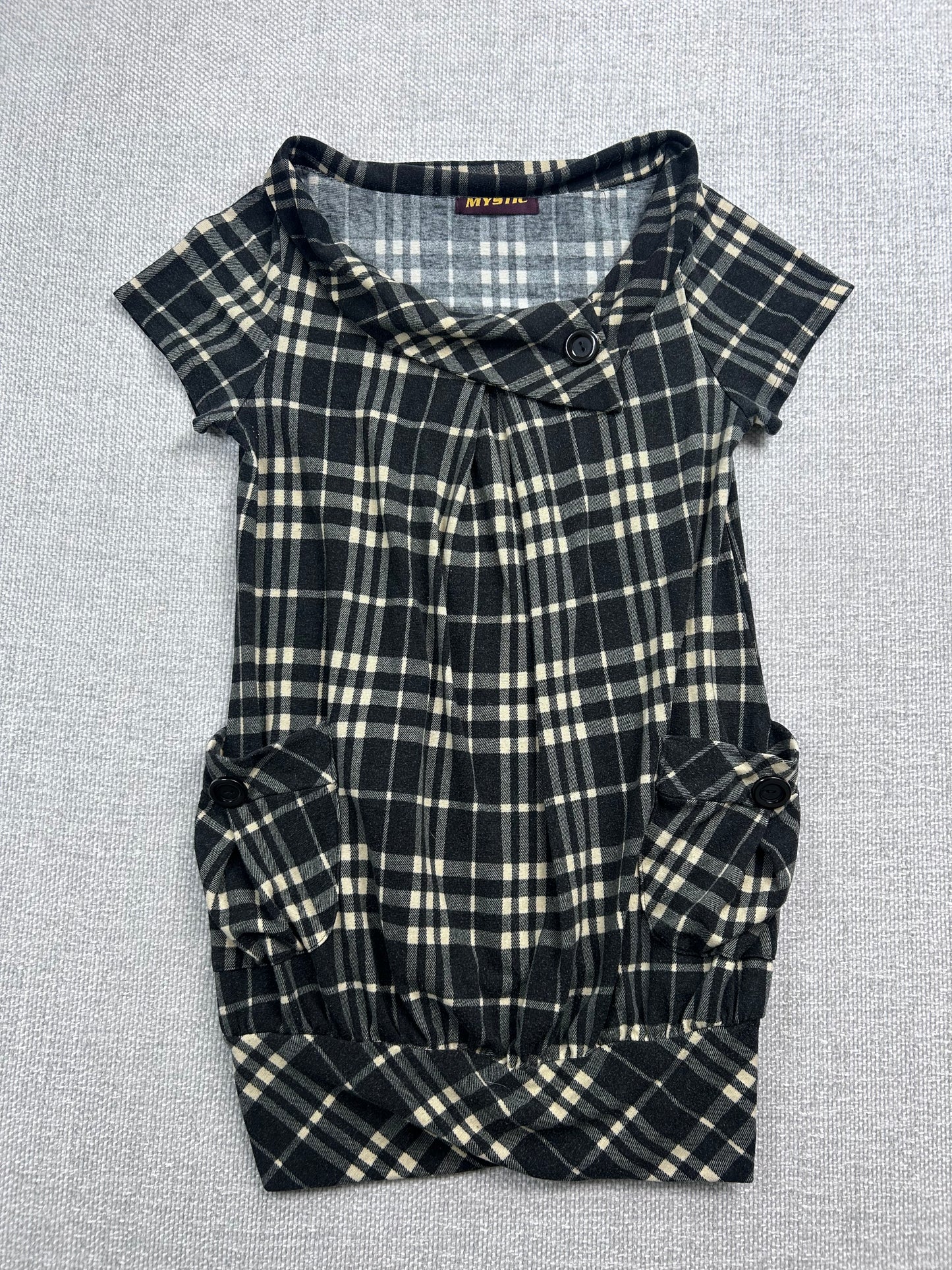Y2K Plaid Bubble Hem Dress