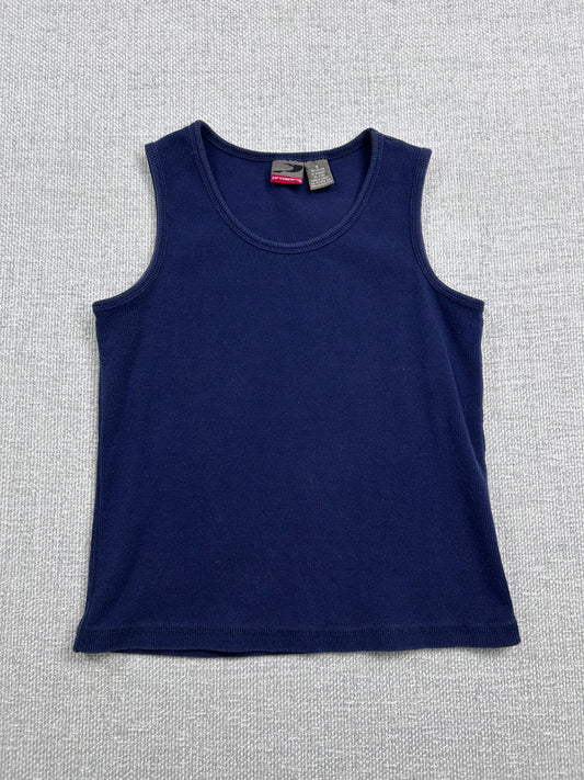 Y2K Navy Cotton Tank Top