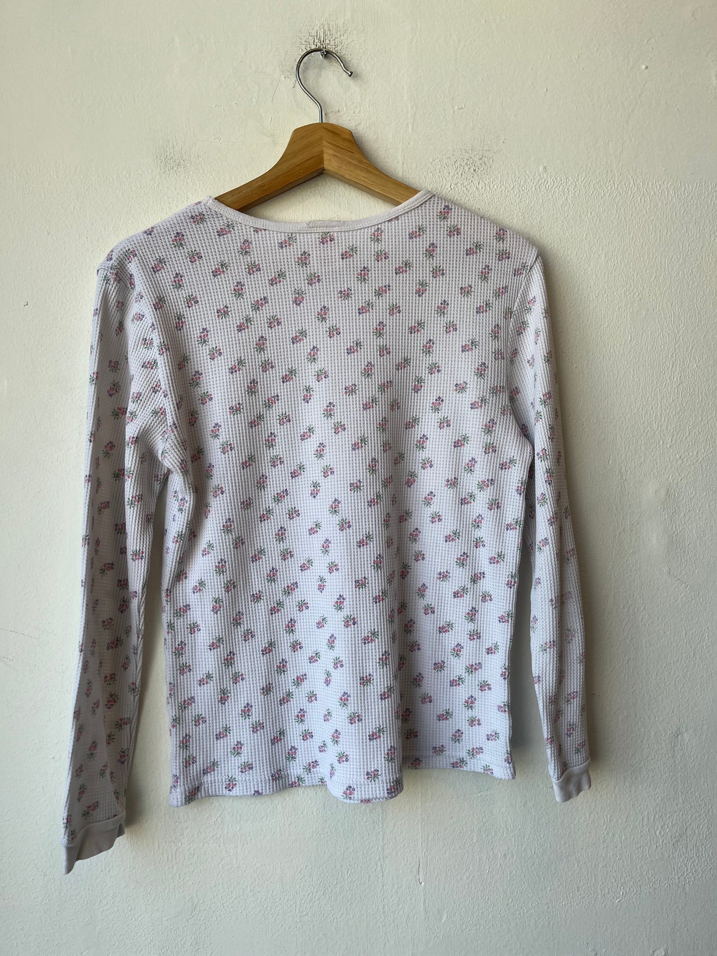 90's Floral Thermal Shirt