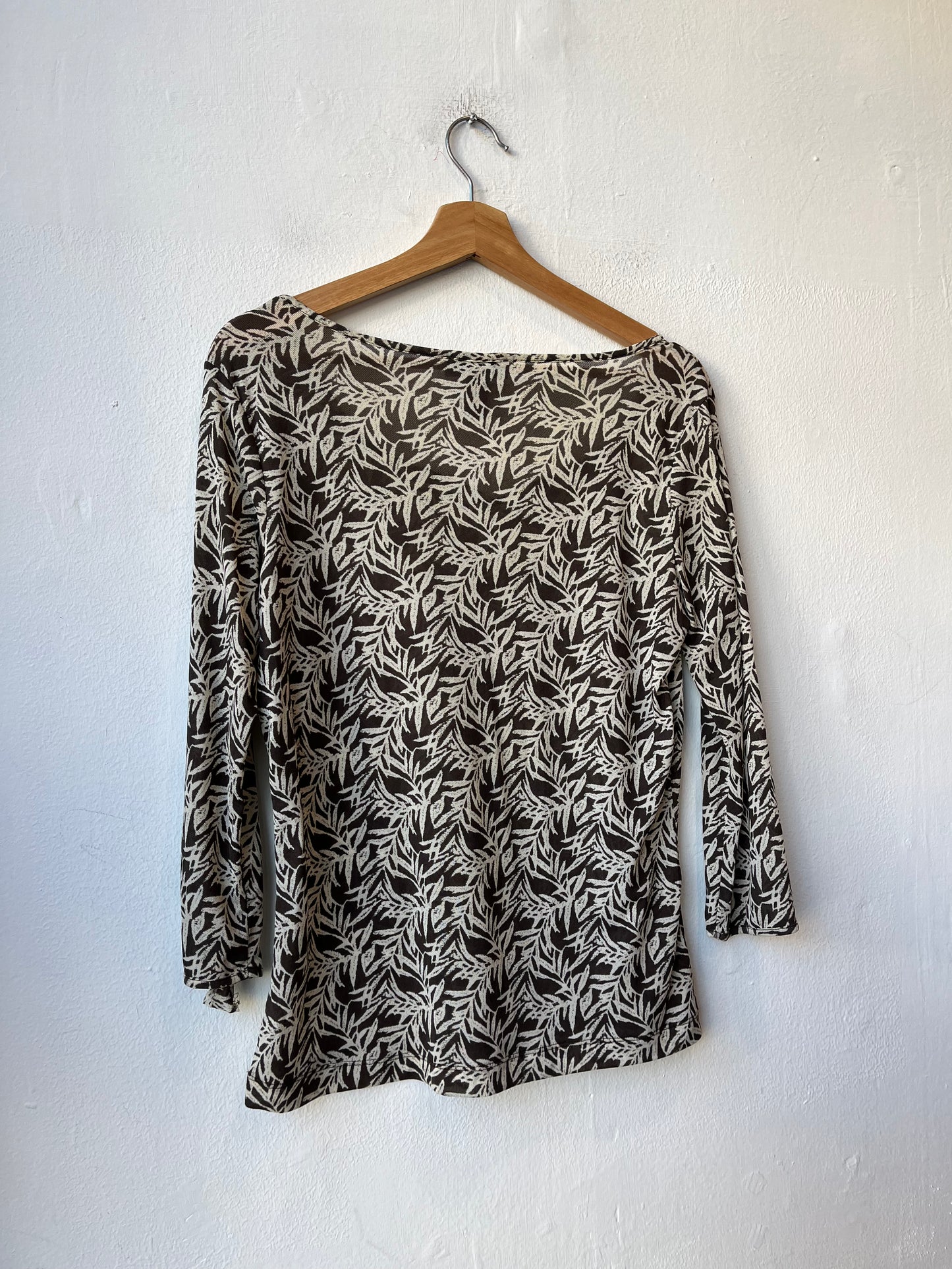 Y2K Pattern Mesh Long Sleeve Shirt