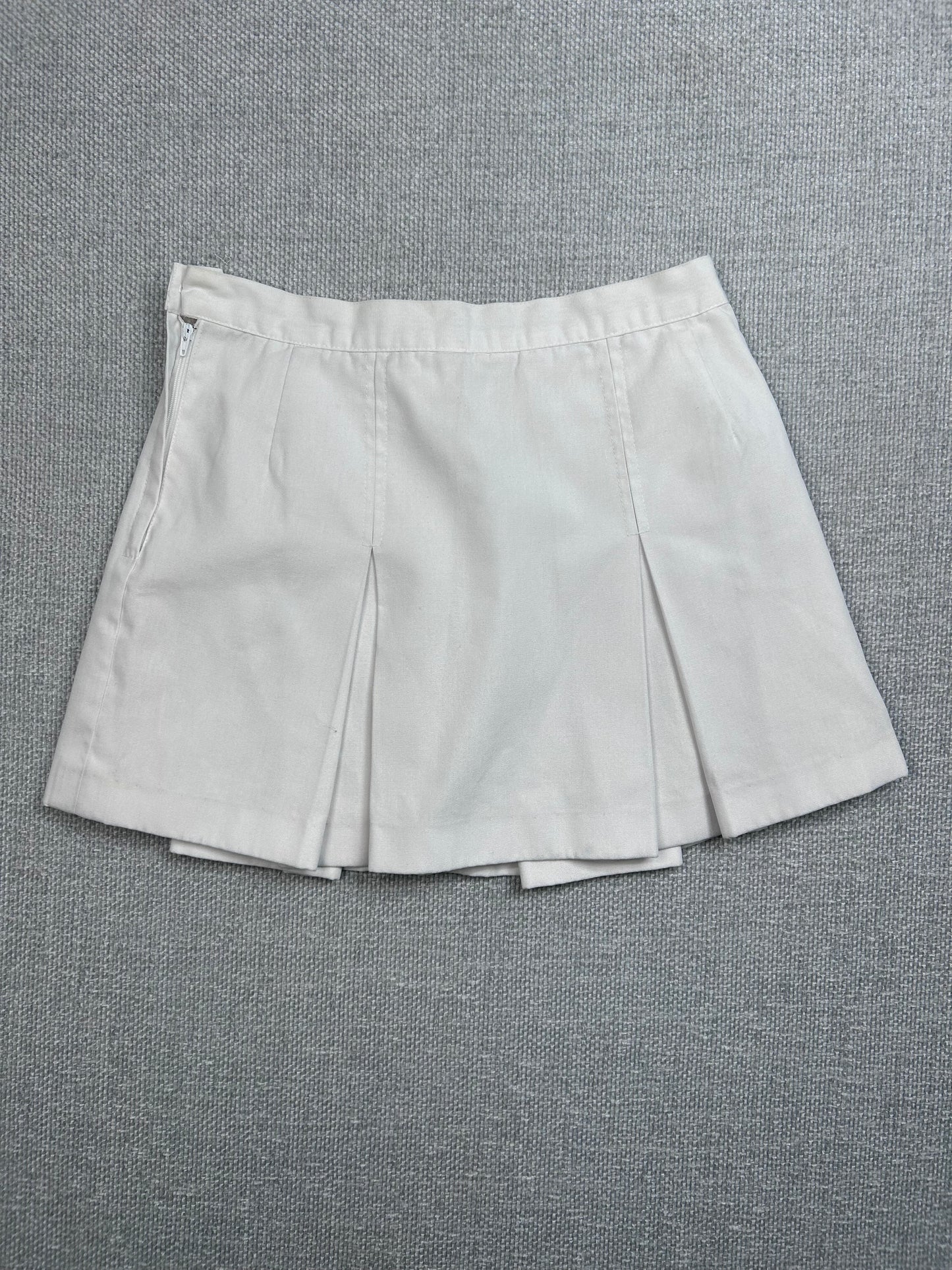 Y2K White Tennis Skirt 27”