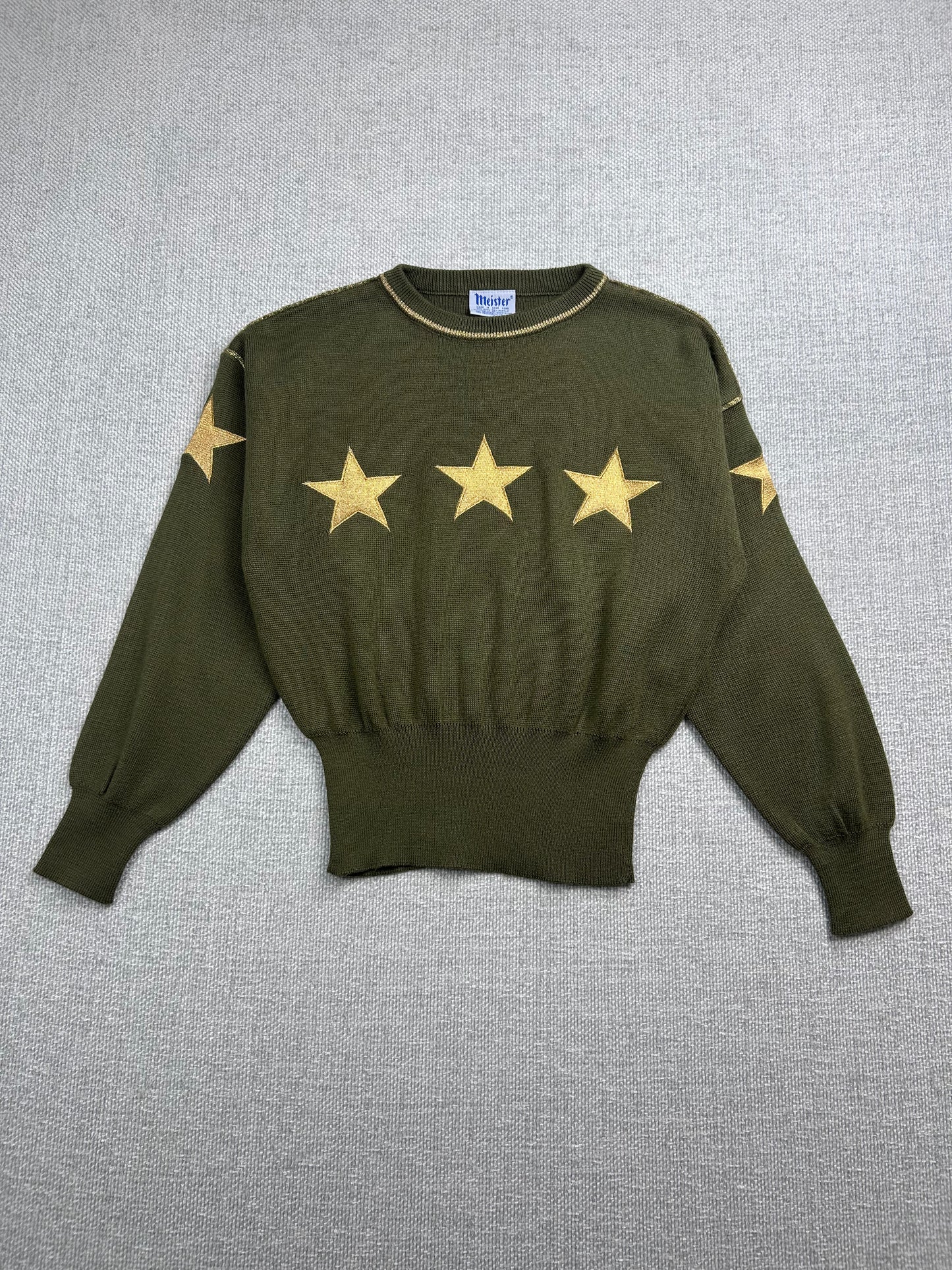 80's Wool Blend Star Ski Sweater