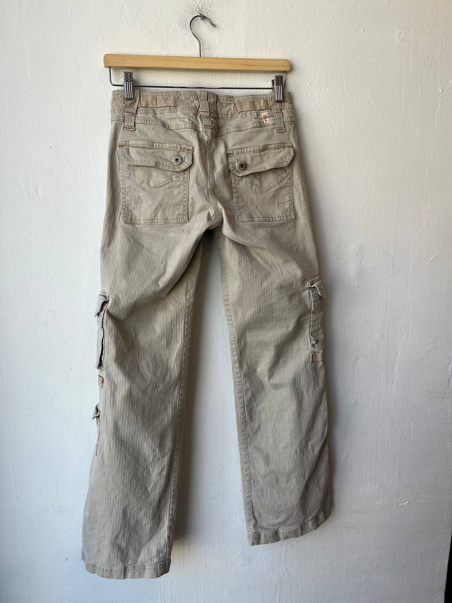 Y2K Low Rise Cargo Pants 27"