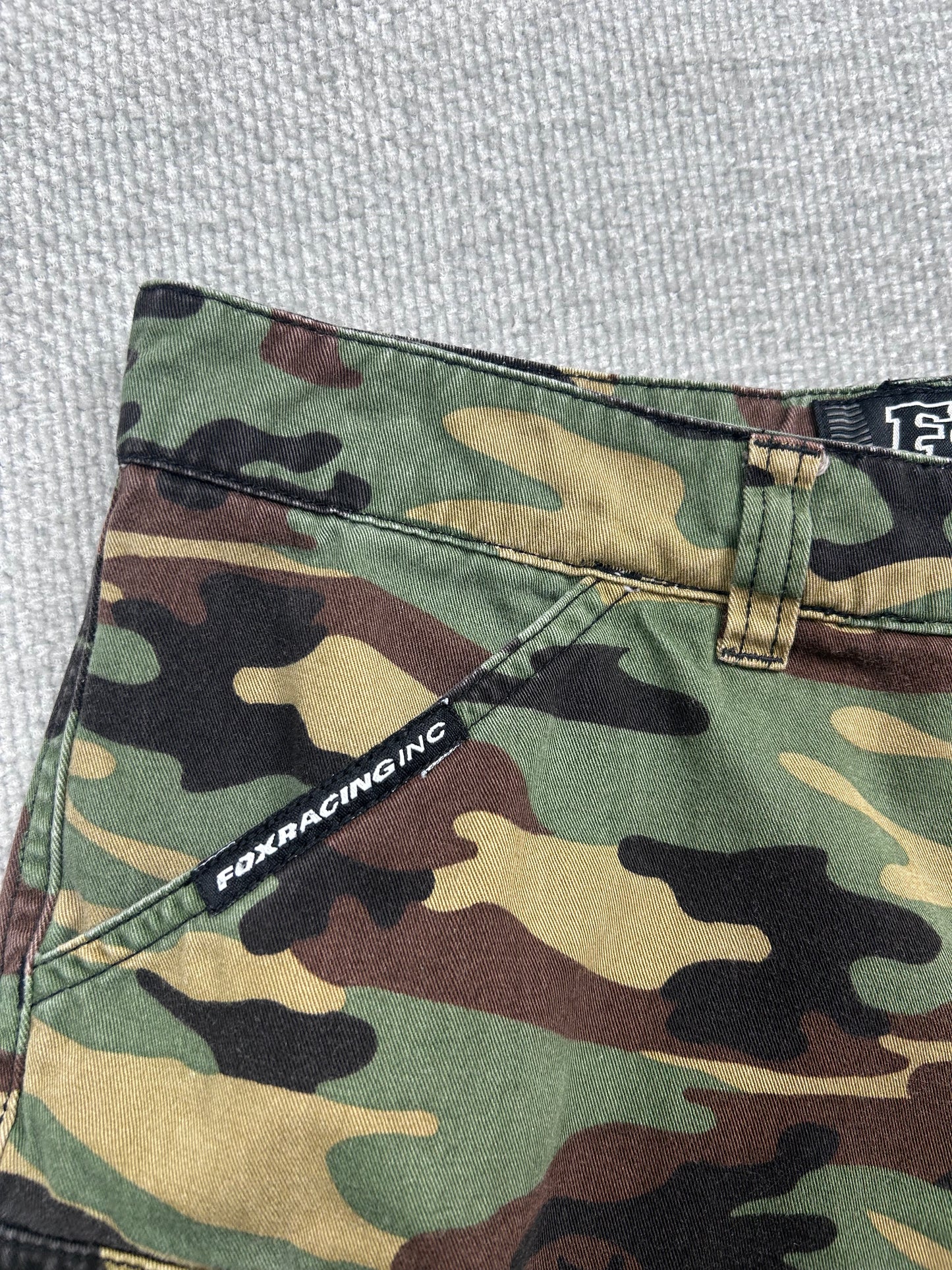 Y2K Camo Fox Shorts 28"