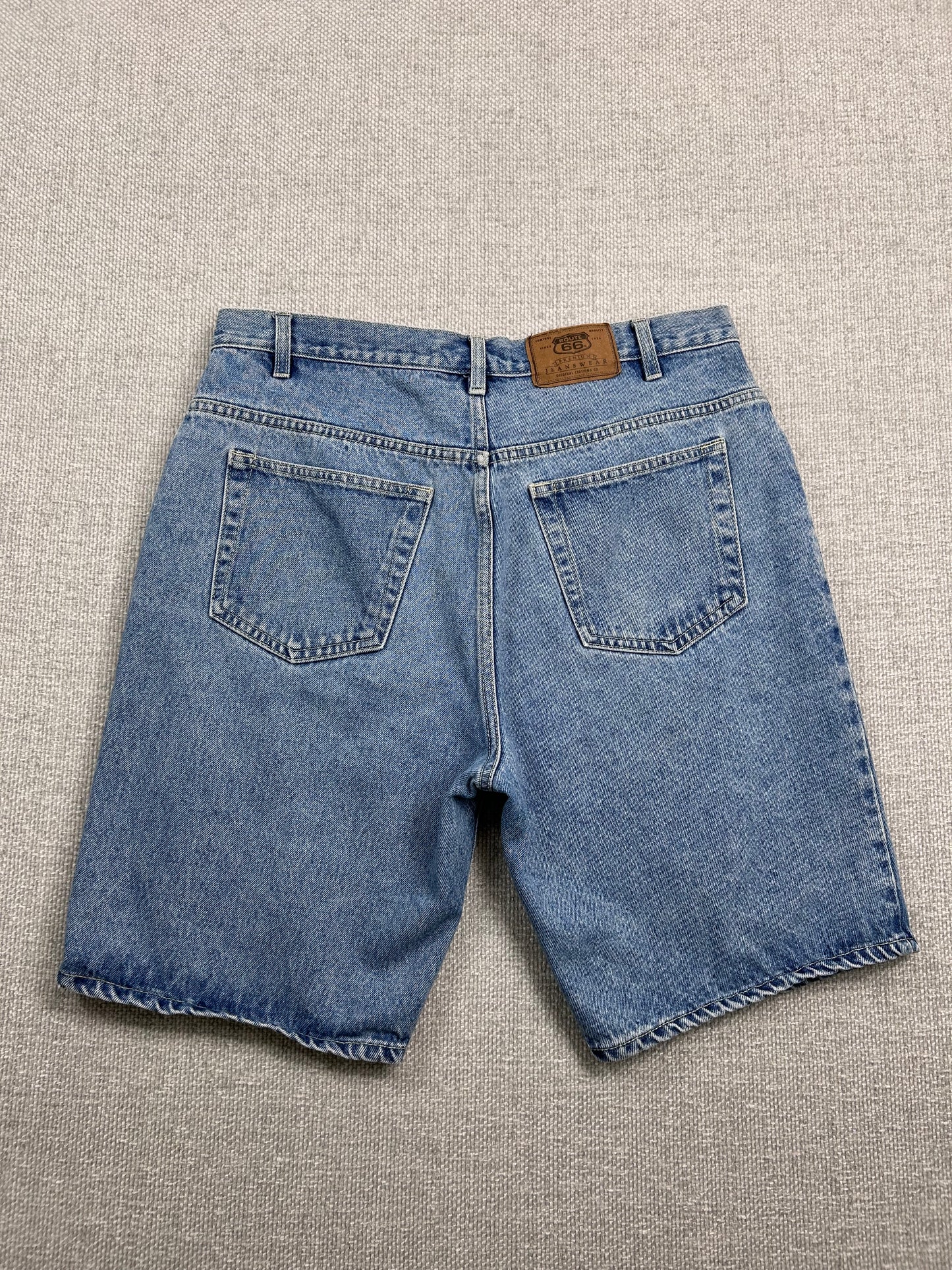 Y2K Relaxed Denim Shorts 33"