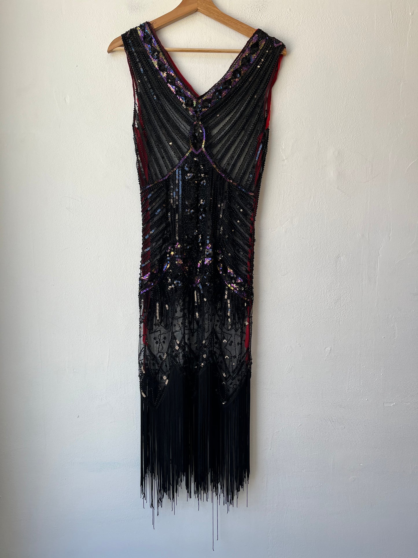 80's Beaded Fringe Dress