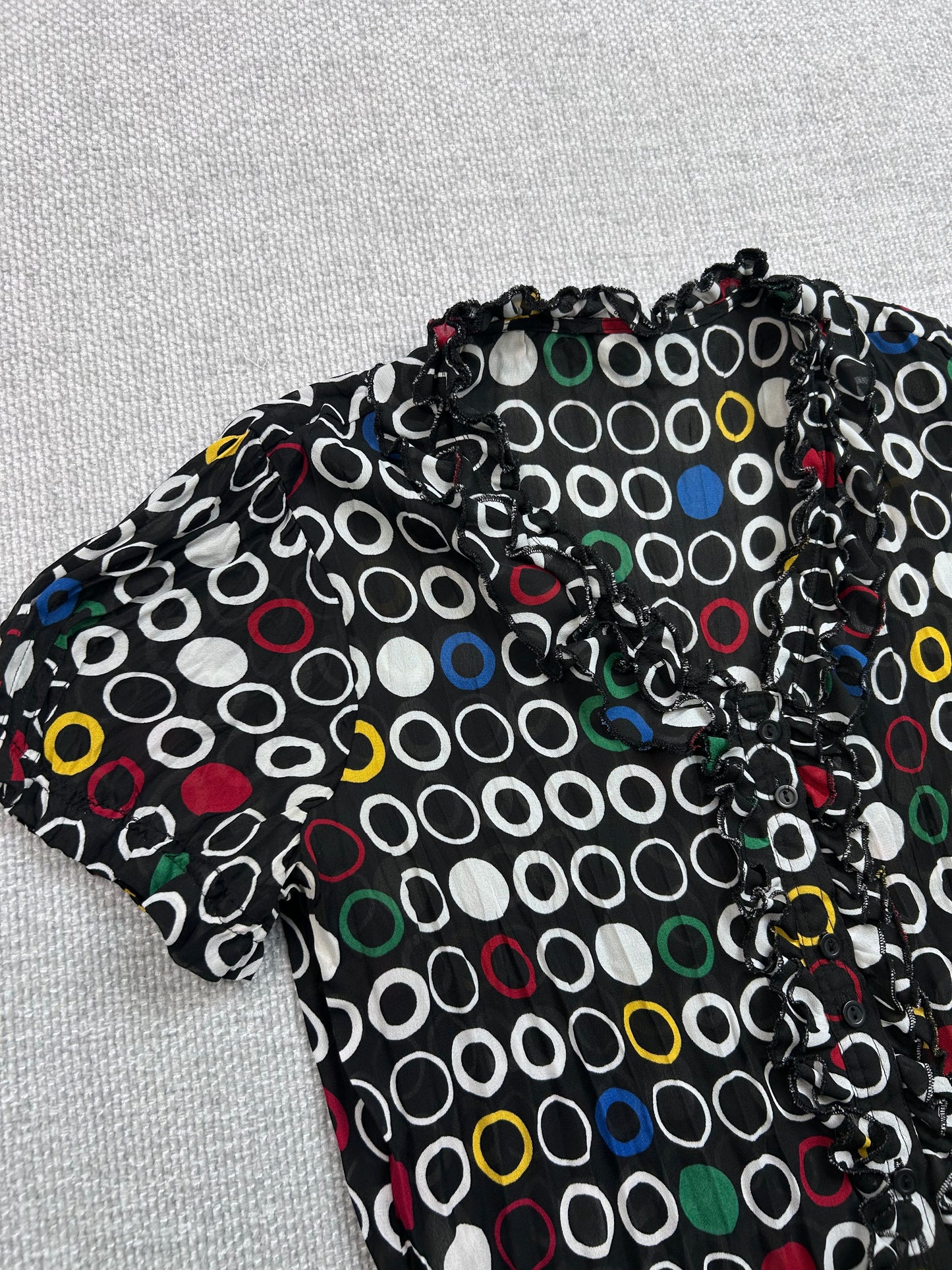 90's Sheer Circle Blouse