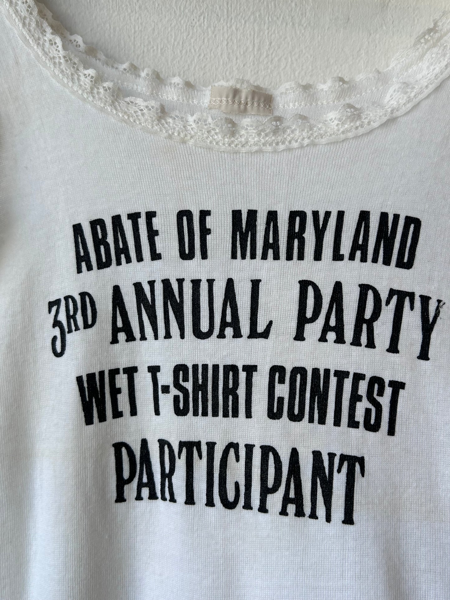 80's Abate Wet T-Shirt Contest Tank Top